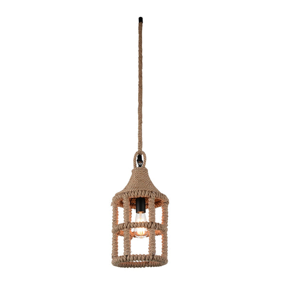 Padma 1 Light Down Mini Pendant With Black Finish - CWI Lighting