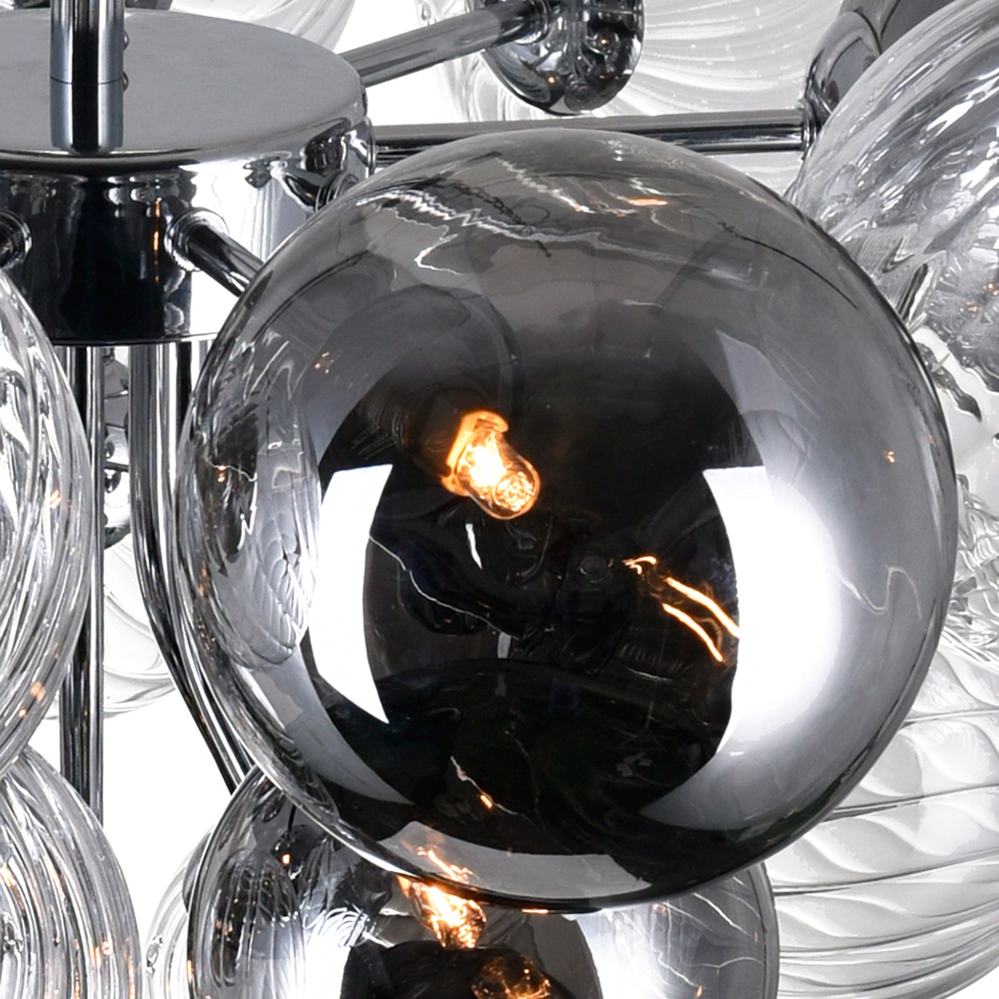 Pallocino 10 Light 25in Chrome Flush Mount - CWI Lighting