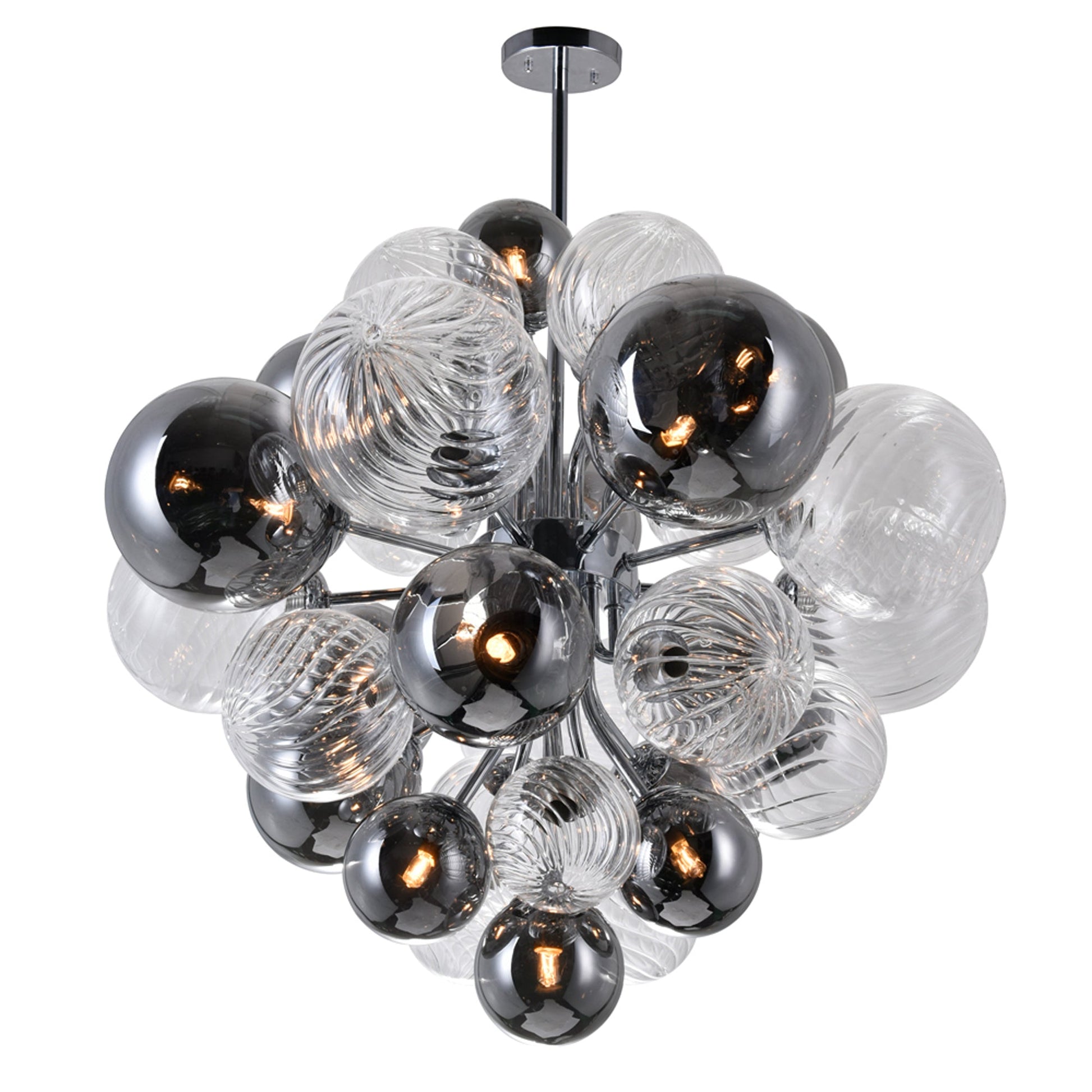 Pallocino 15 Light 25in Chrome Chandelier - CWI Lighting