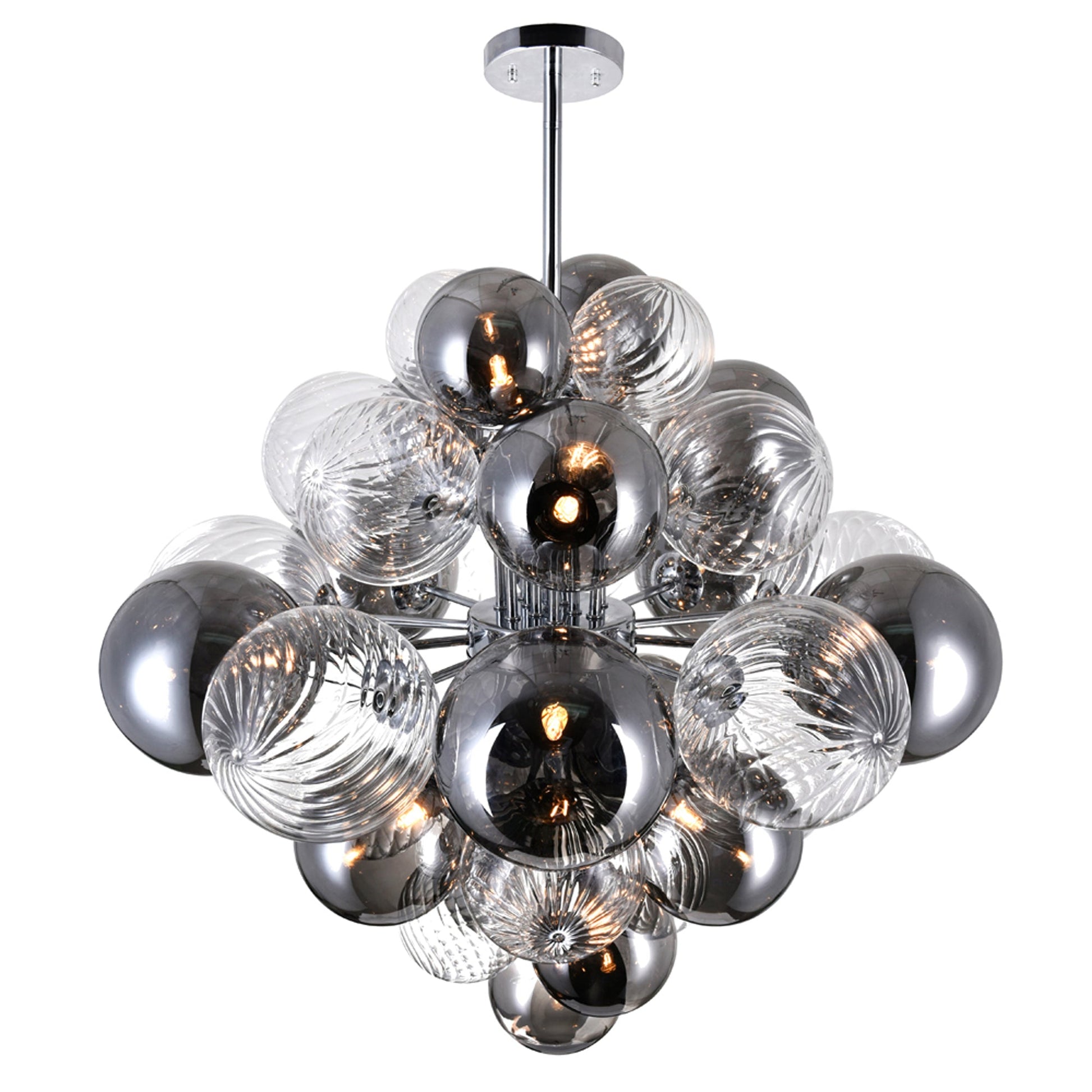 Pallocino 15 Light 25in Chrome Chandelier - CWI Lighting
