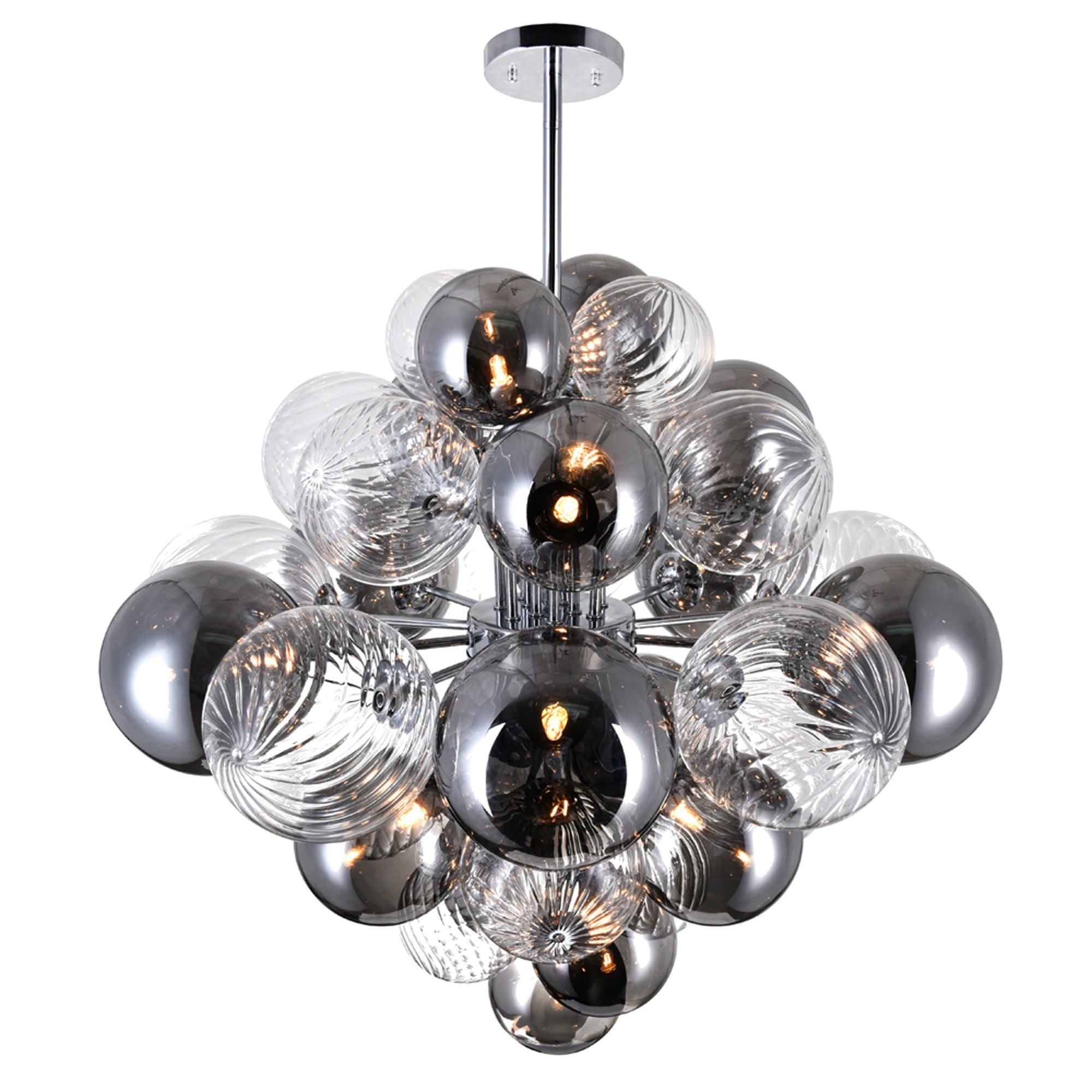 Pallocino 15 Light 25in Chrome Chandelier - CWI Lighting
