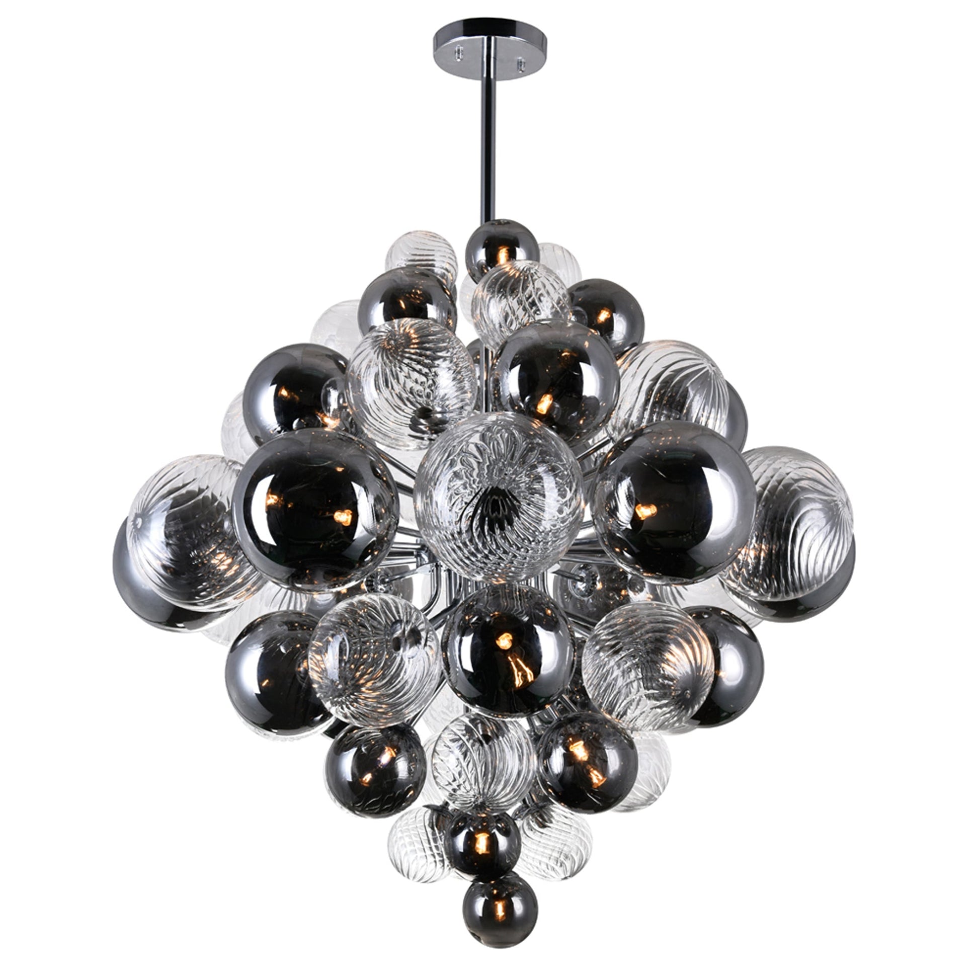 Pallocino 27 Light 36in Chrome Chandelier - CWI Lighting