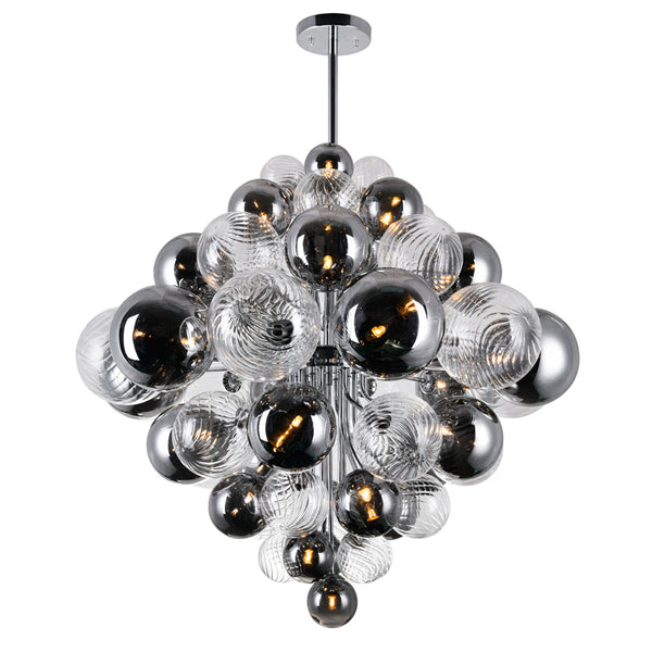 Pallocino 27 Light 36in Chrome Chandelier - CWI Lighting