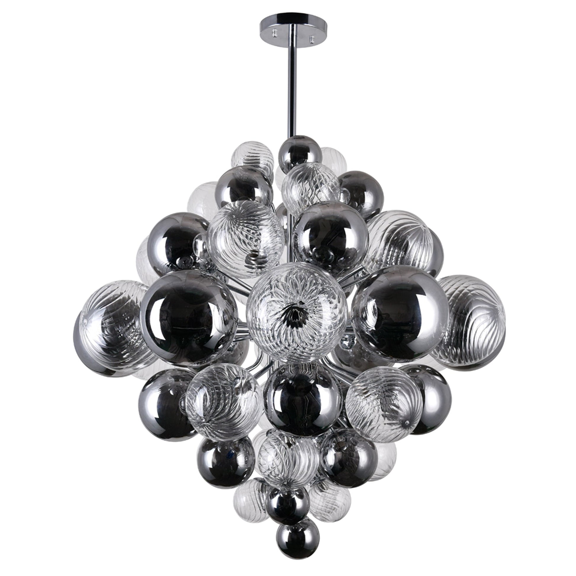 Pallocino 27 Light 36in Chrome Chandelier - CWI Lighting