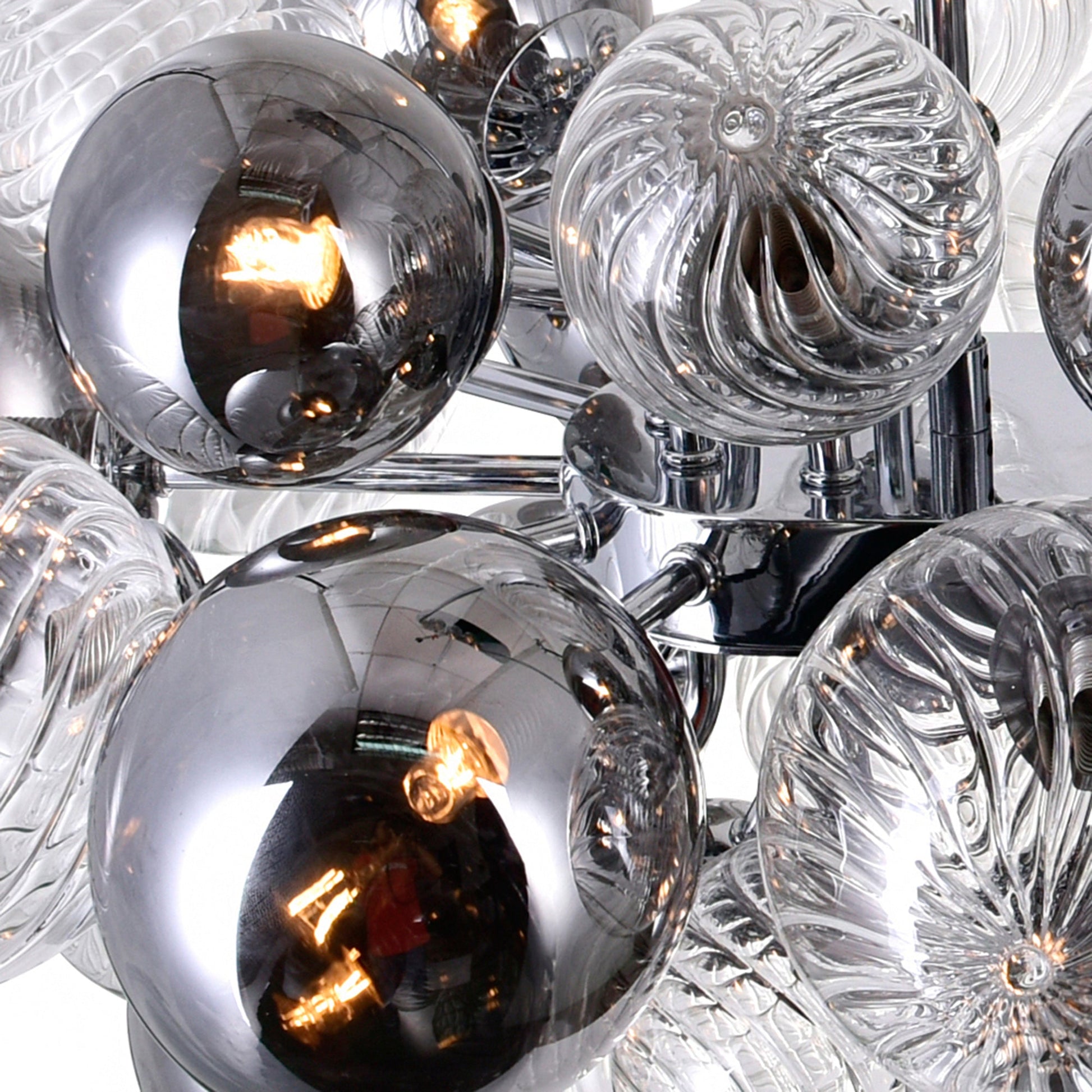 Pallocino 27 Light 39in Chrome Chandelier - CWI Lighting