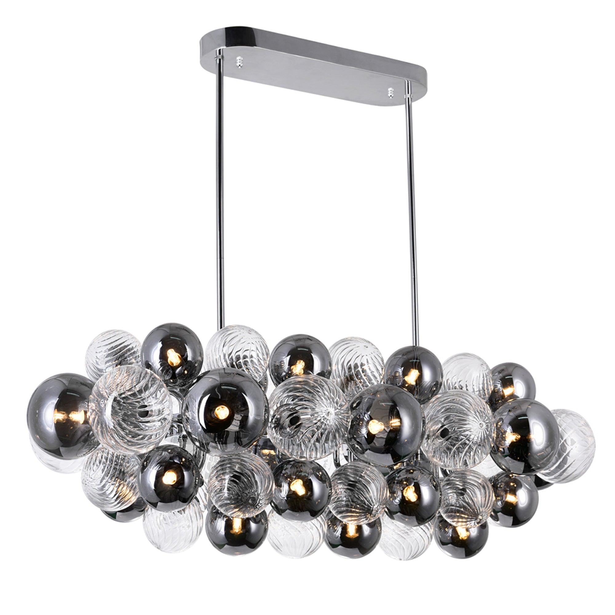Pallocino 27 Light 39in Chrome Chandelier - CWI Lighting