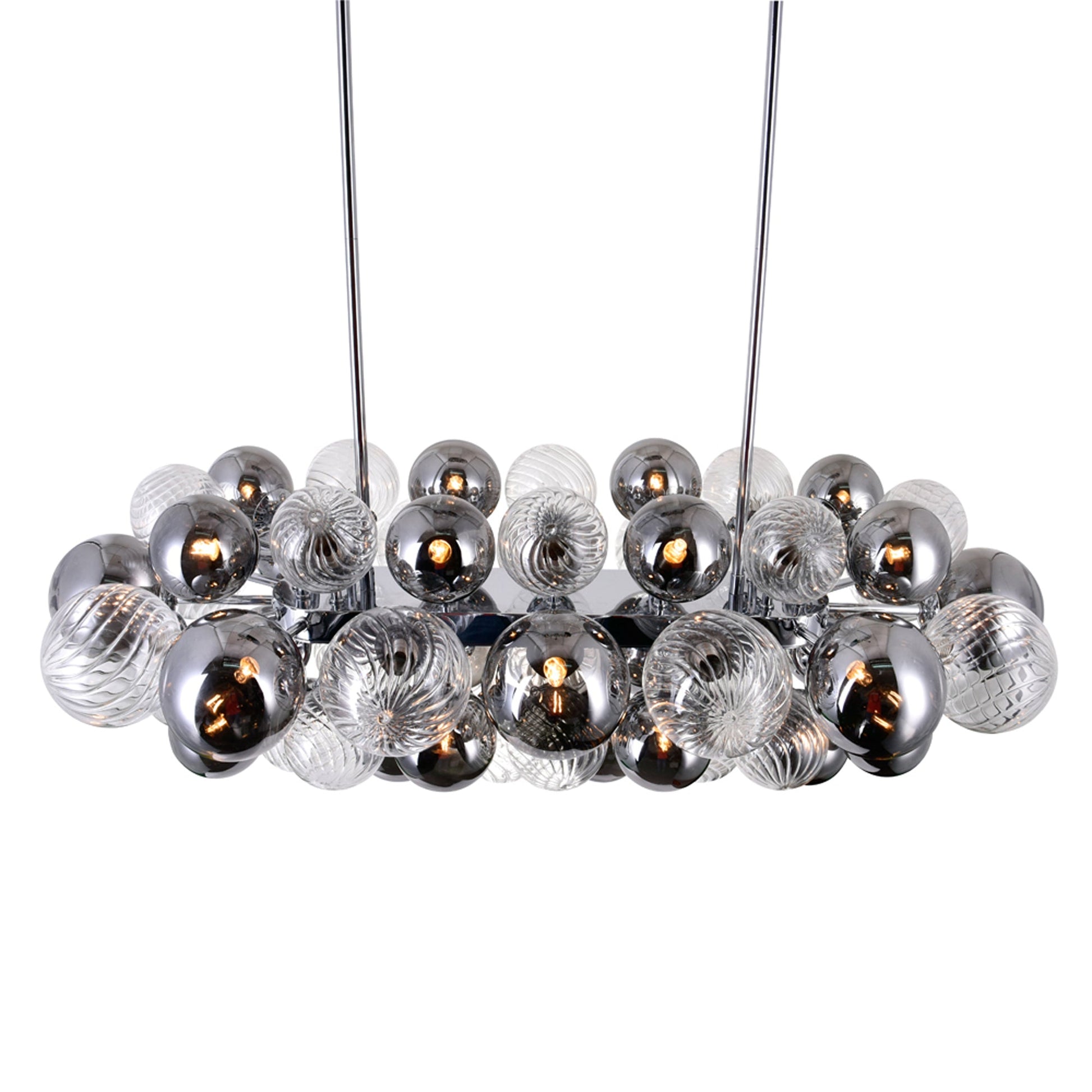 Pallocino 27 Light 39in Chrome Chandelier - CWI Lighting