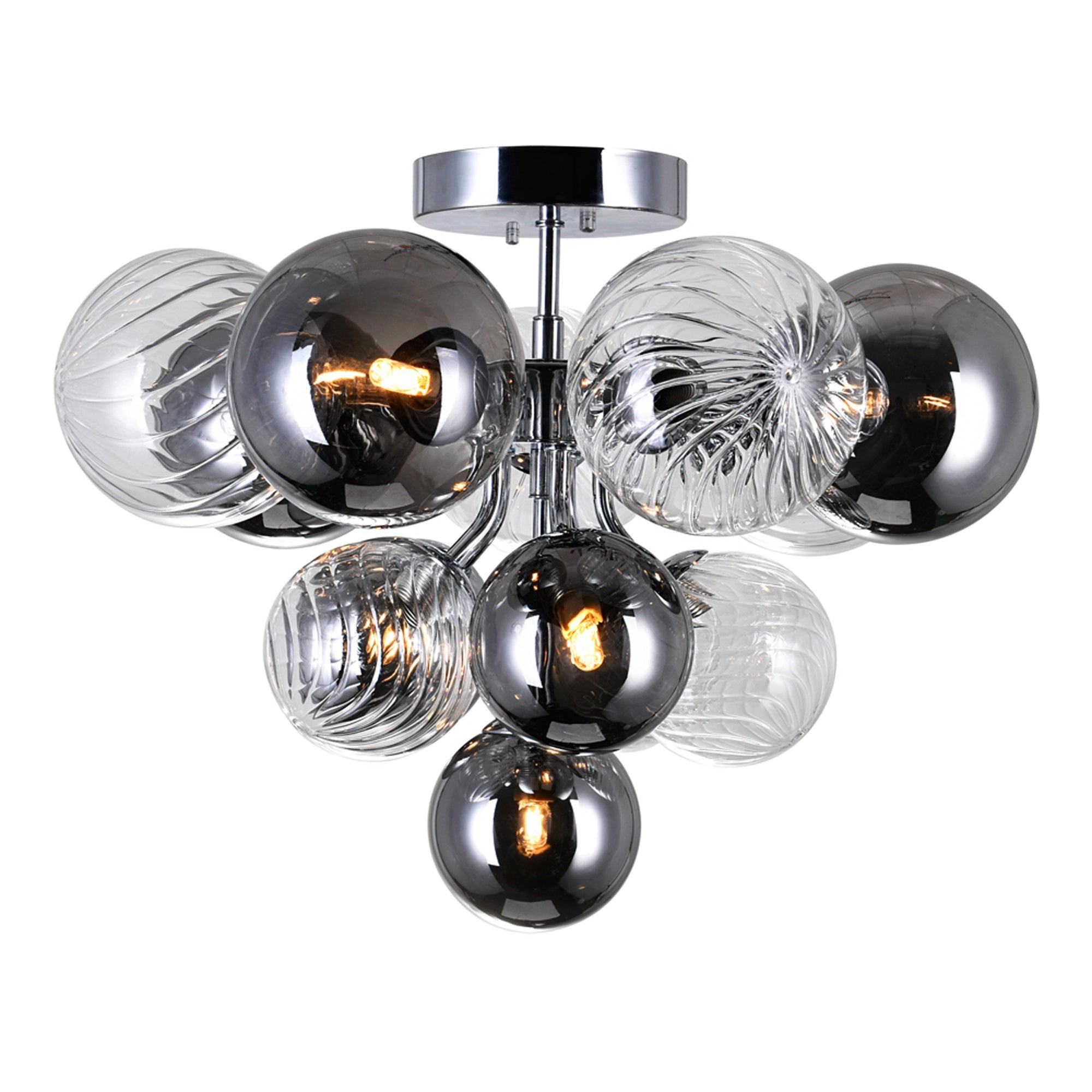 Pallocino 6 Light 16in Chrome Flush Mount - CWI Lighting