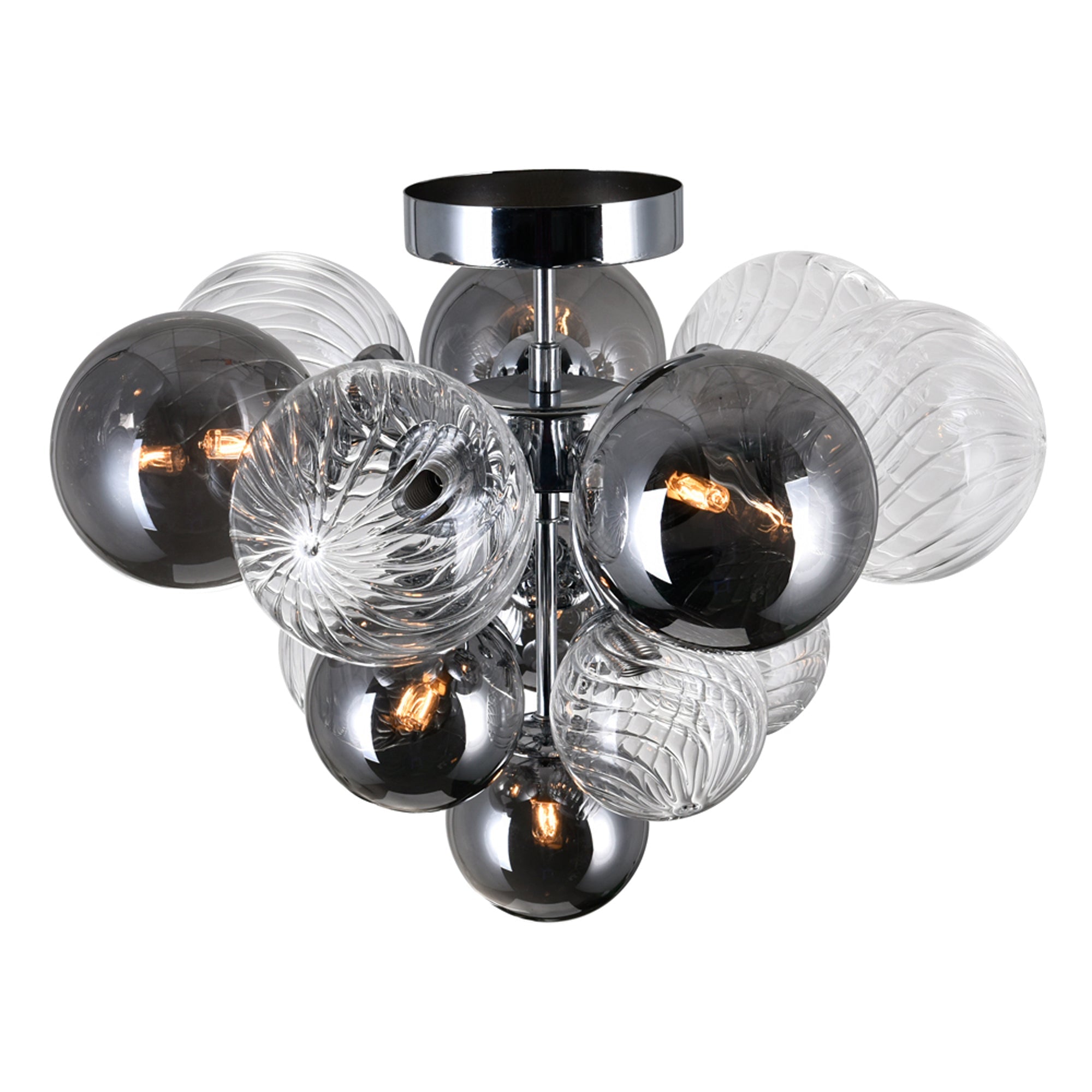 Pallocino 6 Light 16in Chrome Flush Mount - CWI Lighting