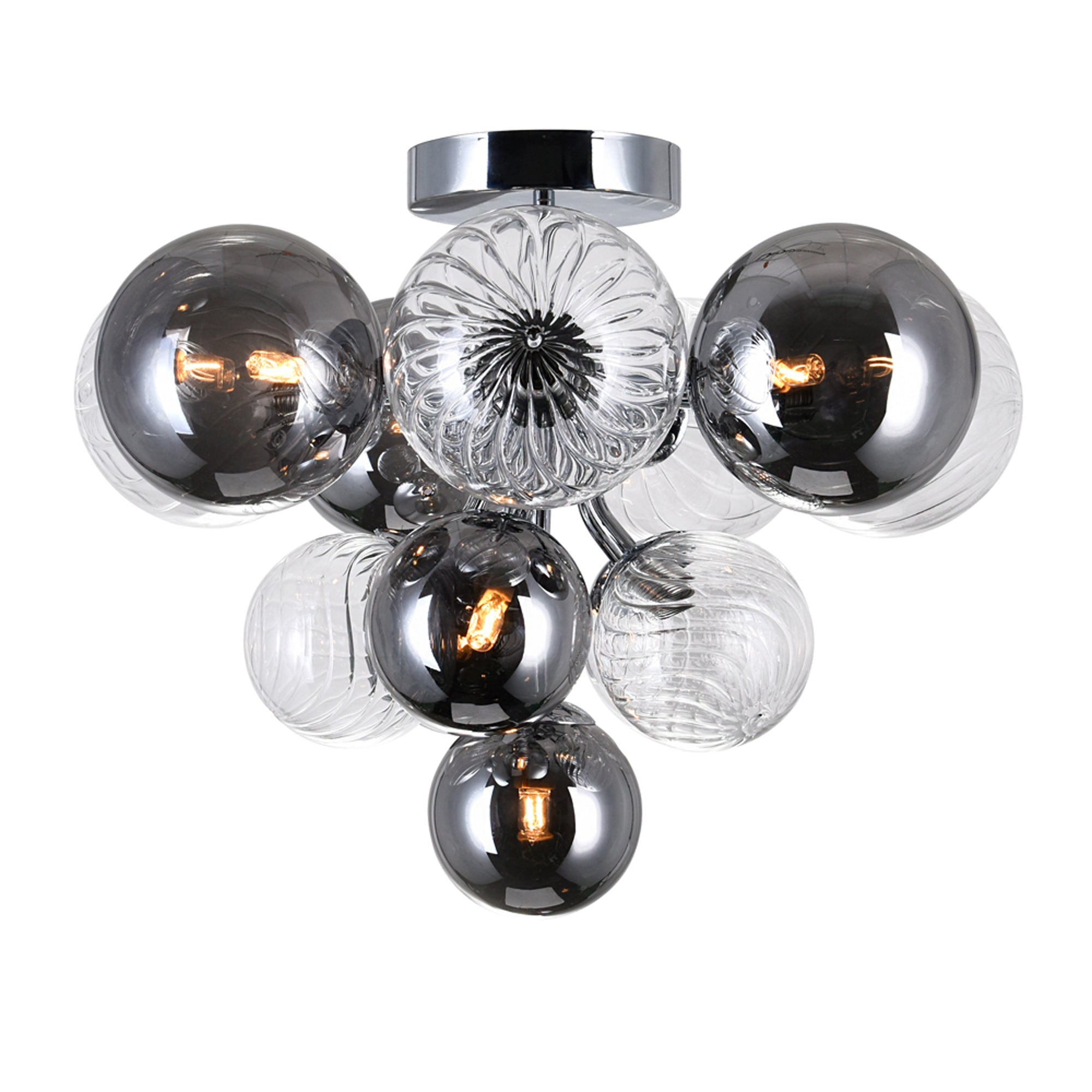 Pallocino 6 Light 16in Chrome Flush Mount - CWI Lighting