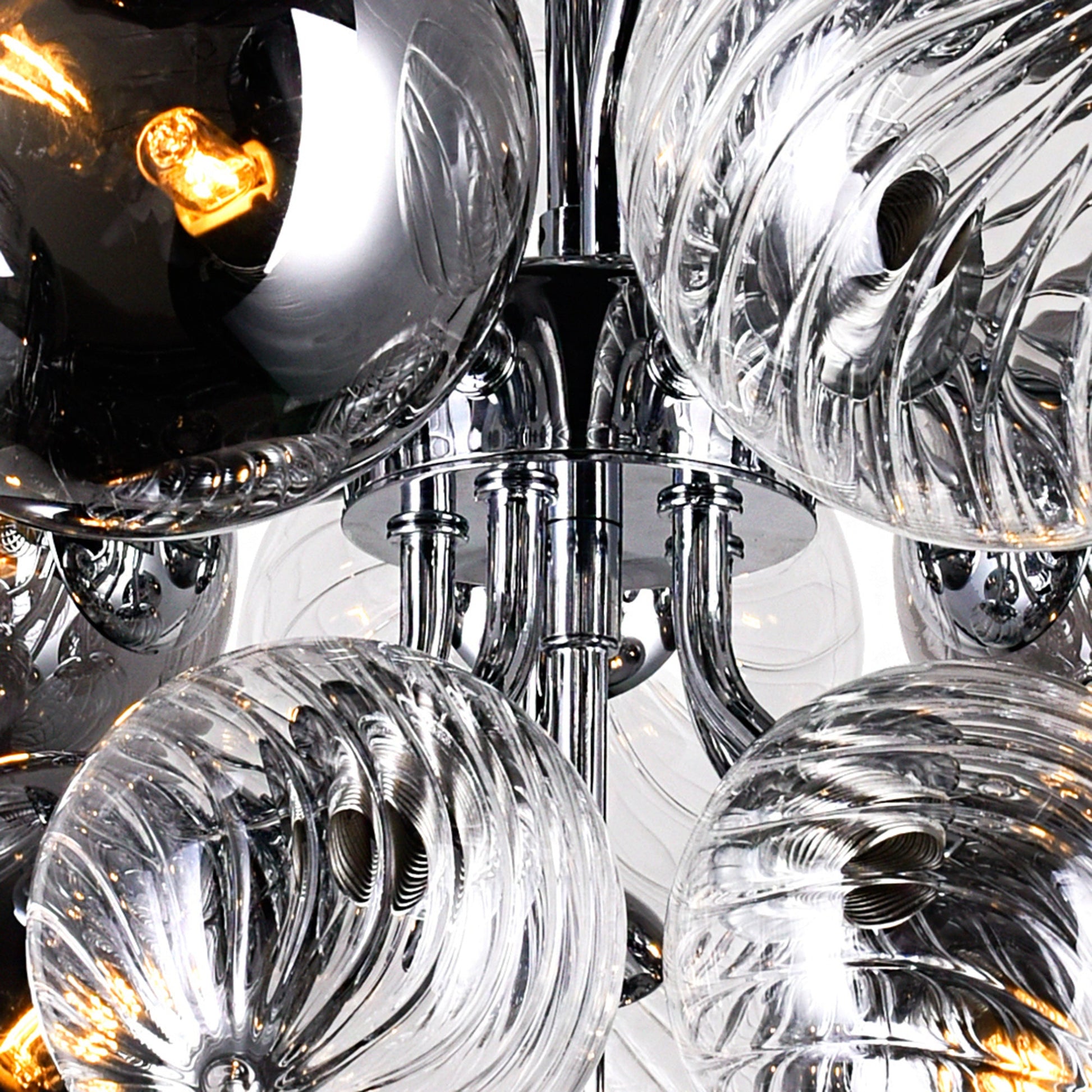 Pallocino 8 Light 16in Chrome Chandelier - CWI Lighting