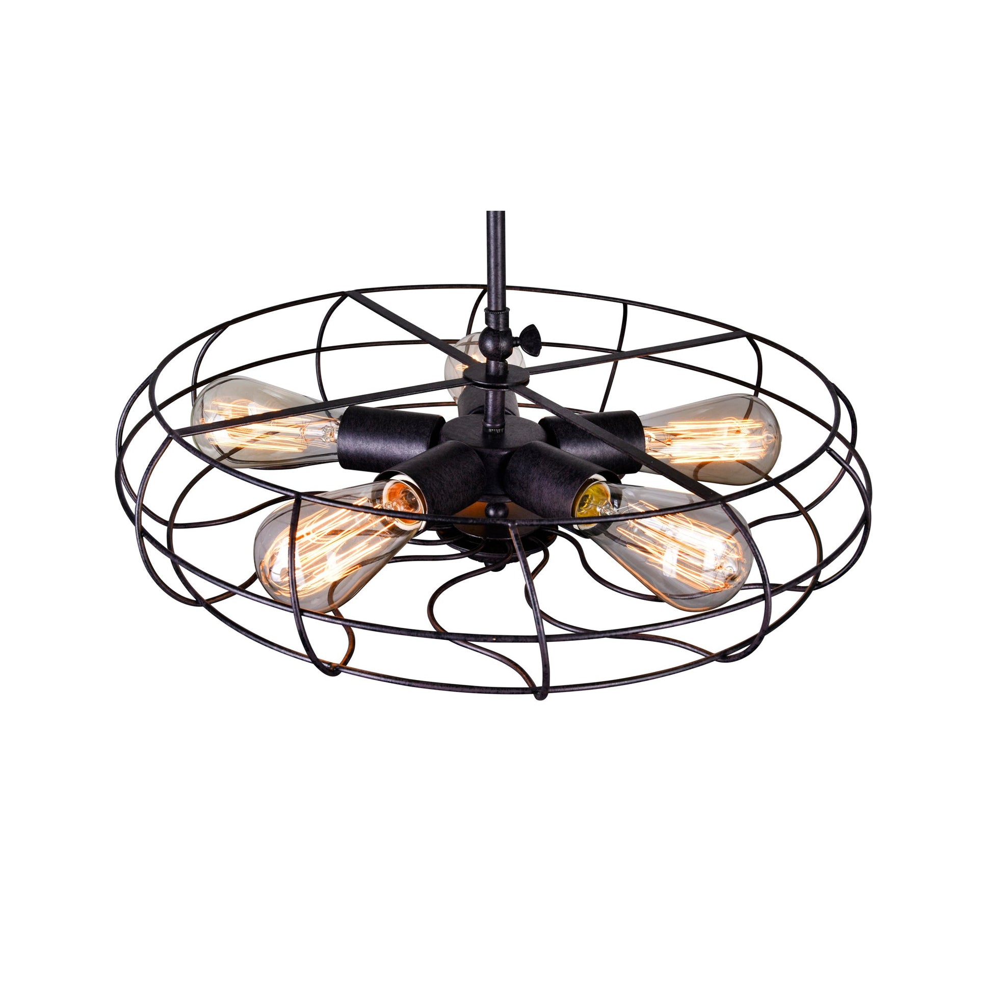 Pamela 5 Light 19in Rust Flush Mount - CWI Lighting