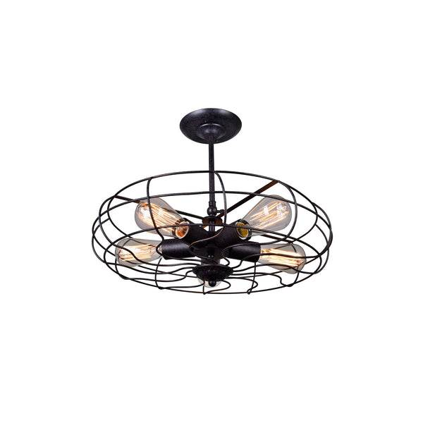 Pamela 5 Light 19in Rust Flush Mount - CWI Lighting