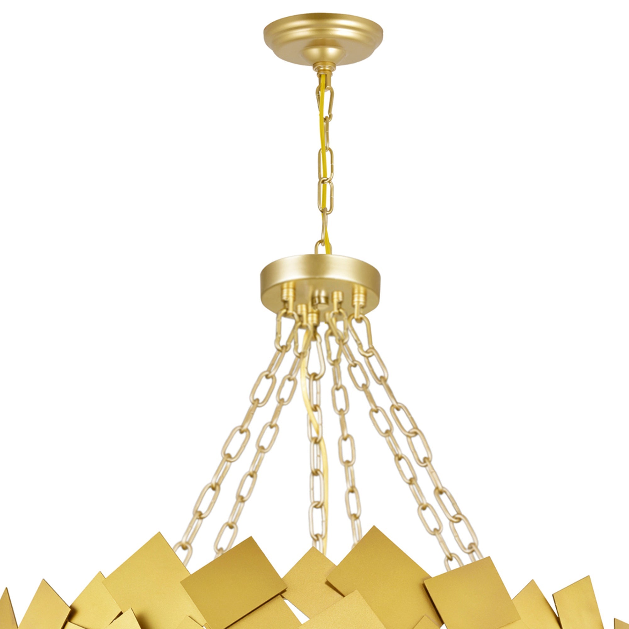 Panache 10 Light Down Chandelier With Medallion Gold Finish - CWI Lighting