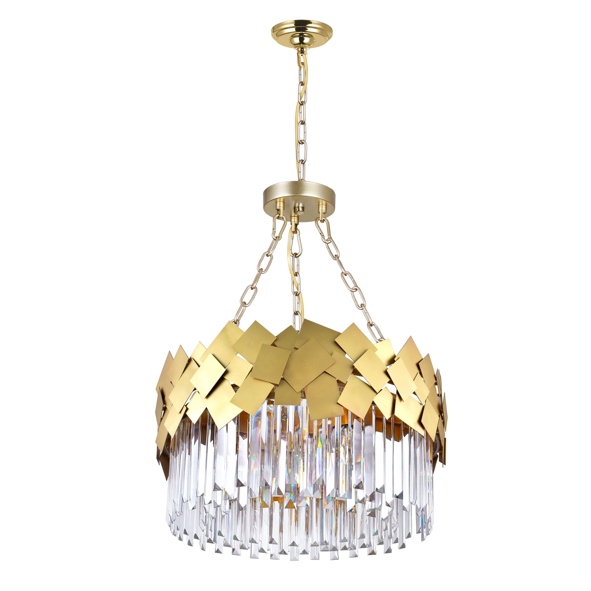 Panache 6 Light Down Chandelier With Medallion Gold Finish - CWI Lighting
