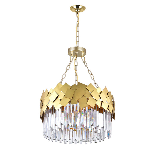 Panache 6 Light Down Chandelier With Medallion Gold Finish - CWI Lighting