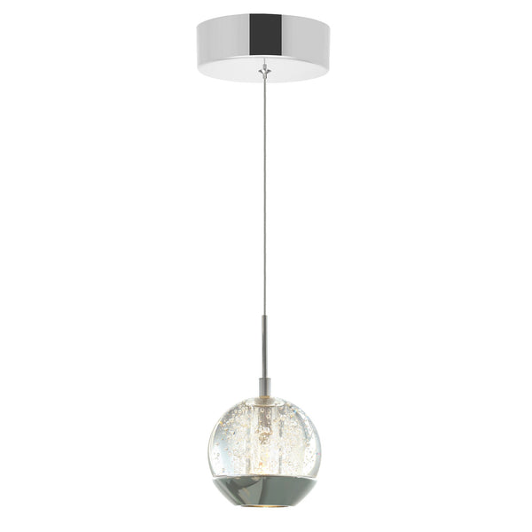 Perrier 1 Light 5in Chrome Down Mini Pendant - CWI Lighting