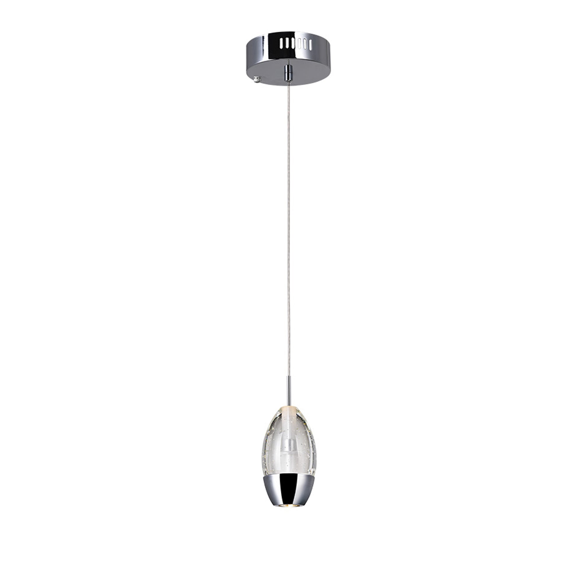 Perrier 1 Light Down Mini Pendant With Chrome Finish - CWI Lighting