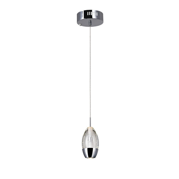 Perrier 1 Light Down Mini Pendant With Chrome Finish - CWI Lighting