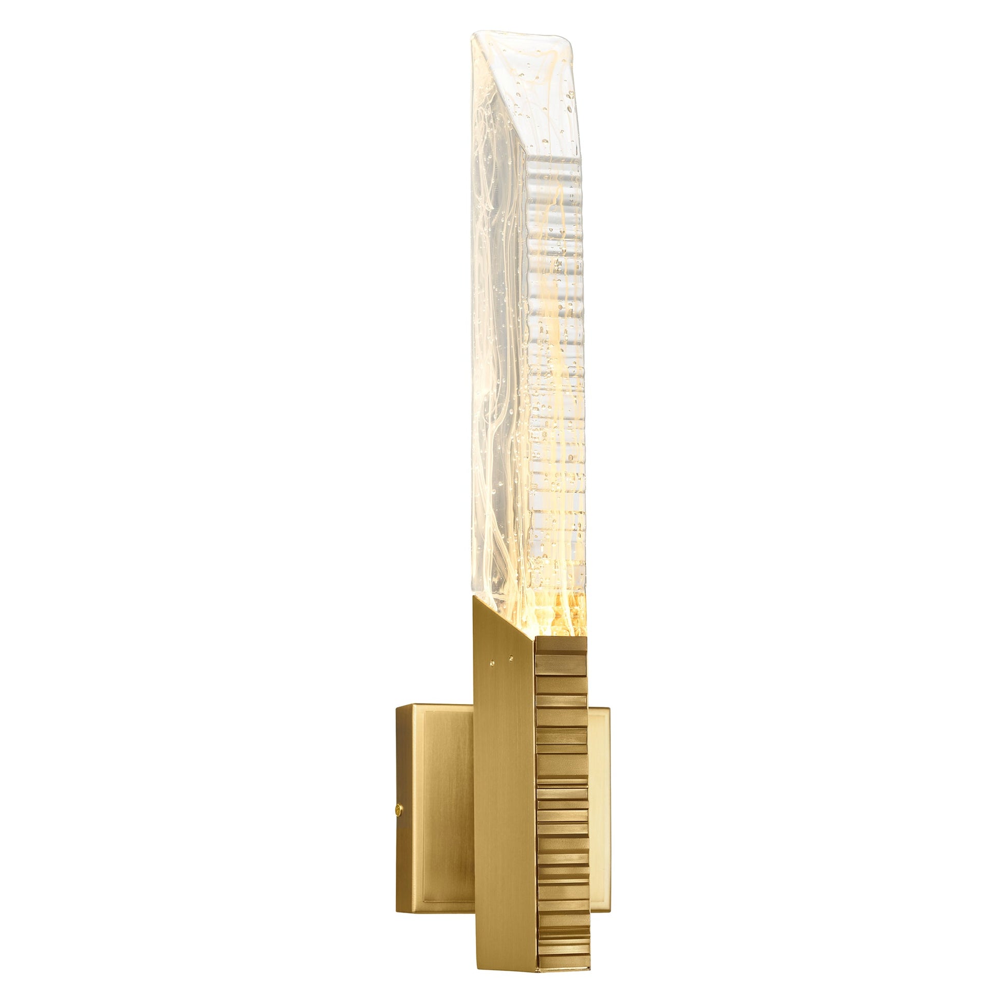 Petra Integrated LED 22in Brass Wall Light with Handcrafted Glass - CWI Lighting