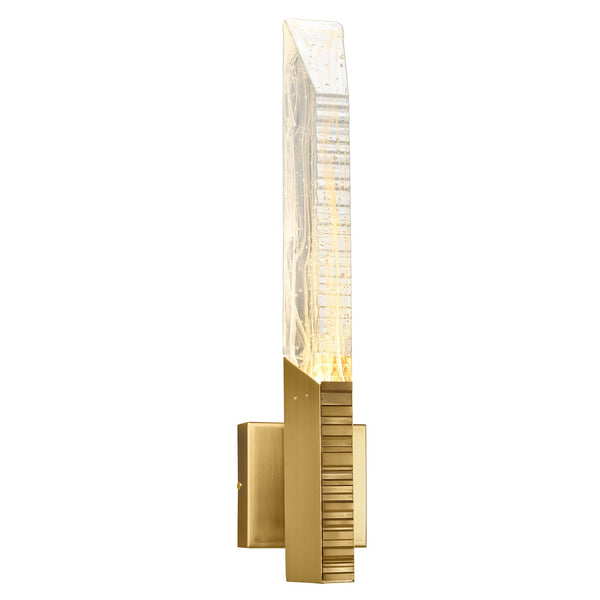 Petra Integrated LED 22in Brass Wall Light with Handcrafted Glass - CWI Lighting