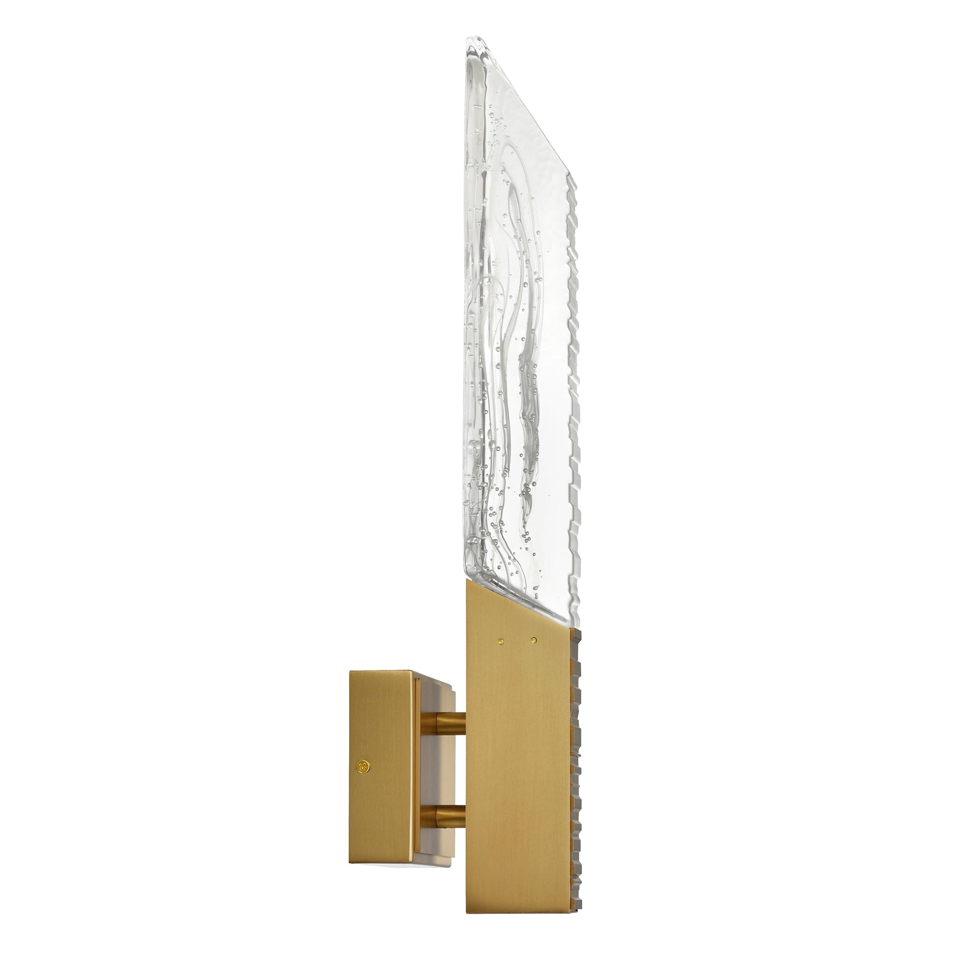Petra Integrated LED 22in Brass Wall Light with Handcrafted Glass - CWI Lighting