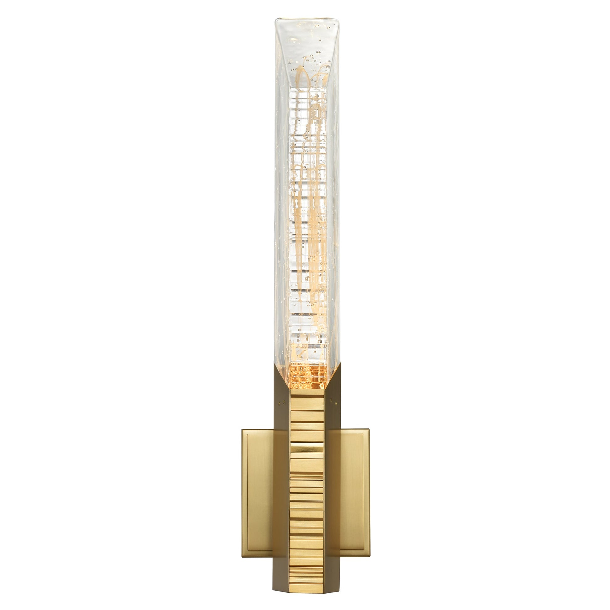 Petra Integrated LED 22in Brass Wall Light with Handcrafted Glass - CWI Lighting