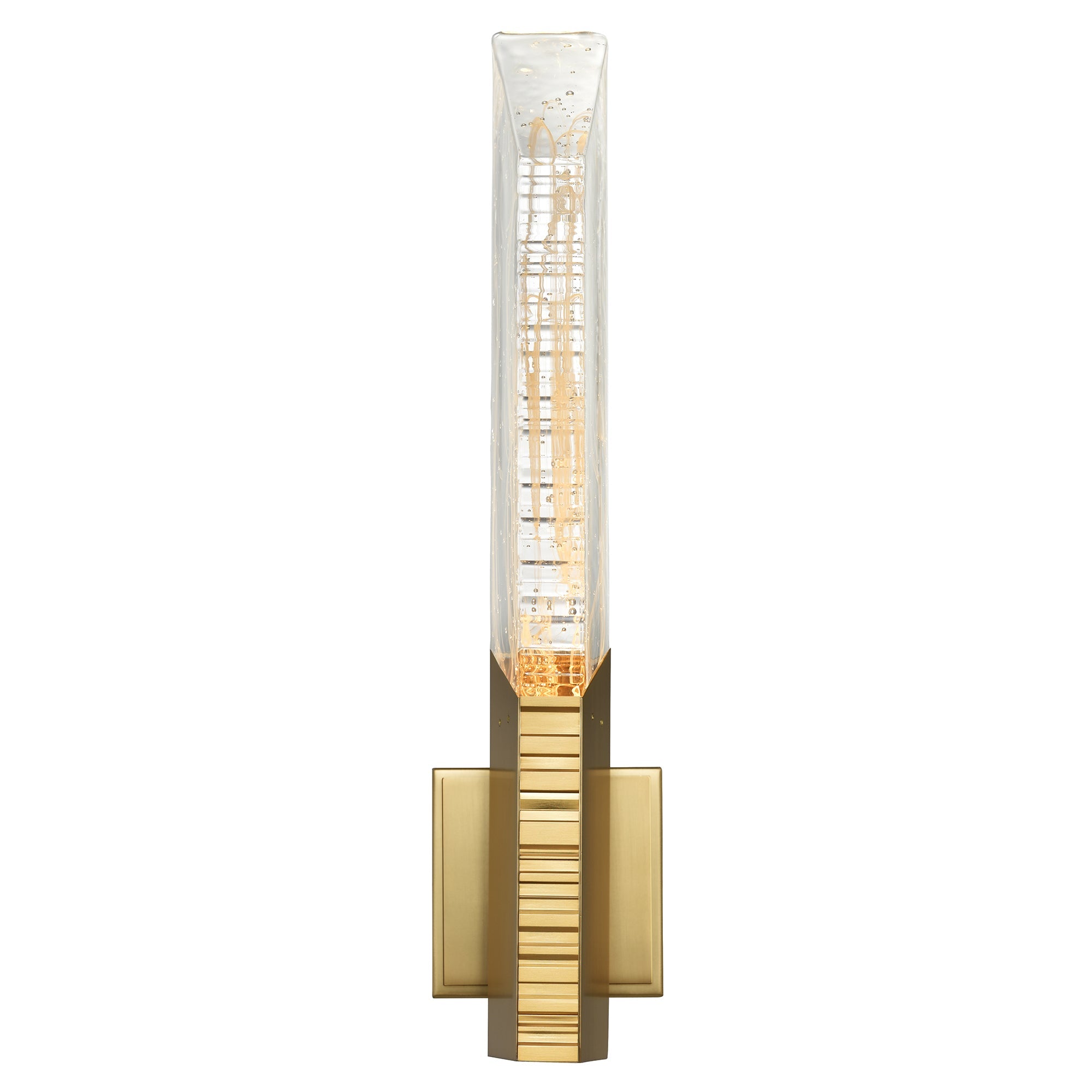 Petra Integrated LED 22in Brass Wall Light with Handcrafted Glass - CWI Lighting