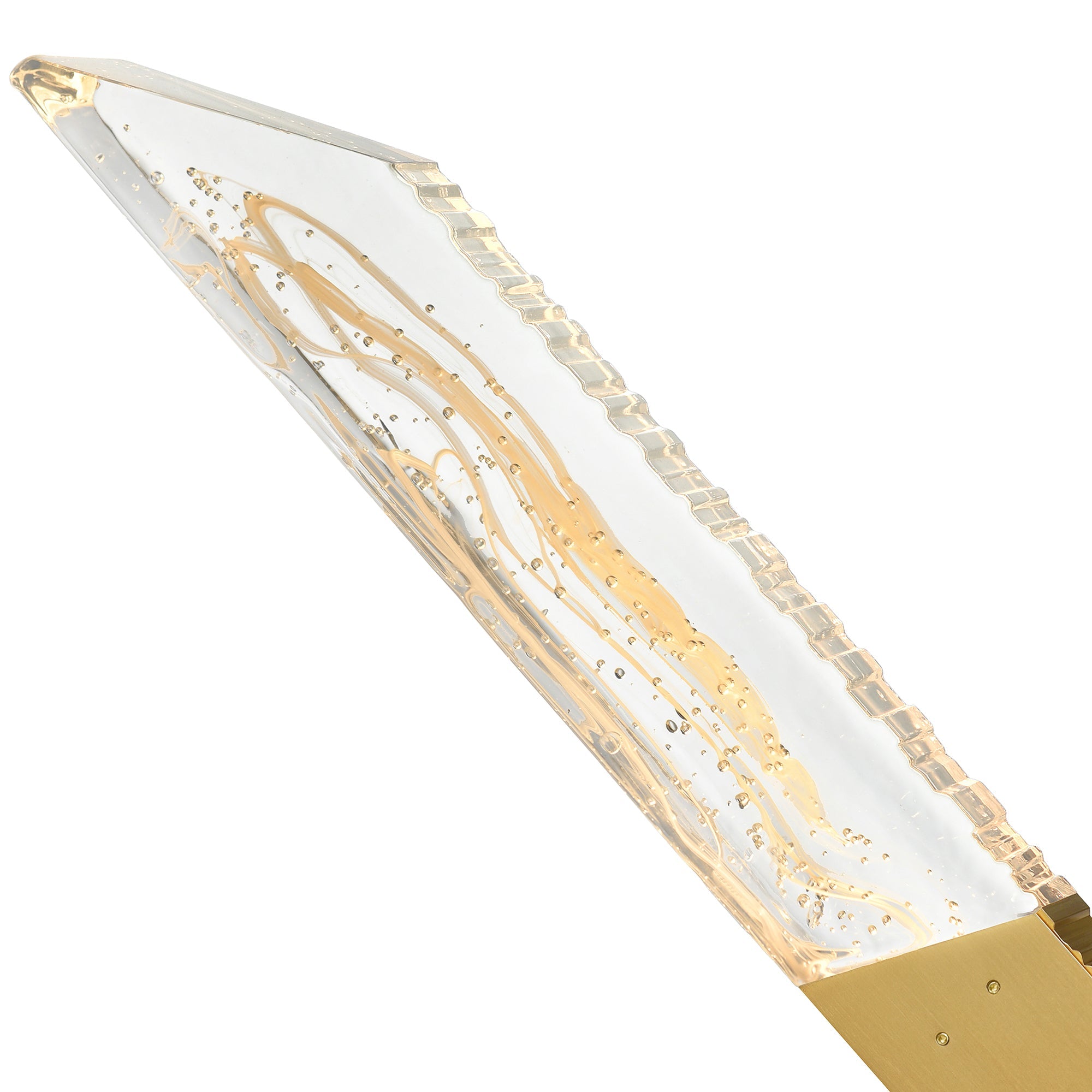 Petra Integrated LED 22in Brass Wall Light with Handcrafted Glass - CWI Lighting