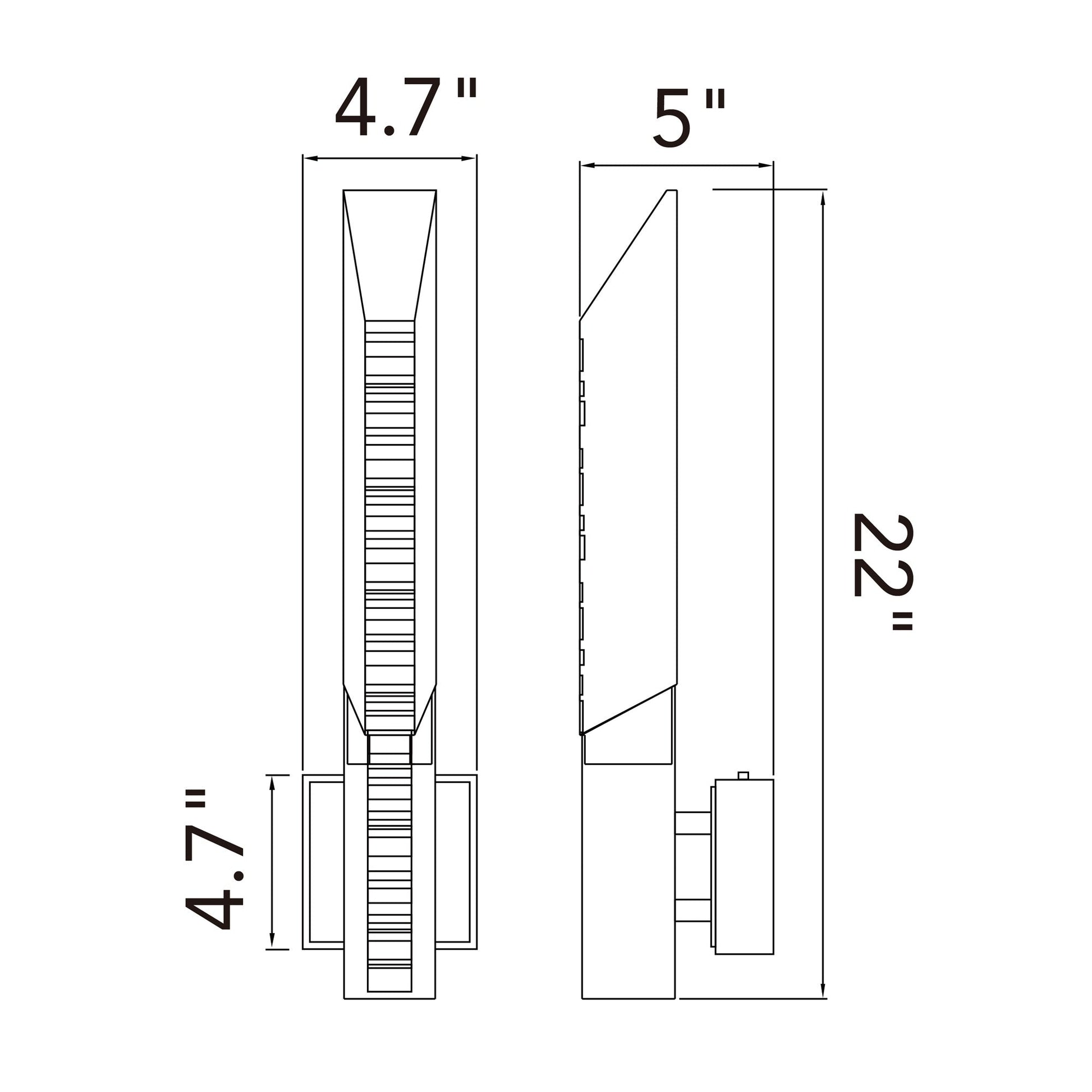 Petra Integrated LED 22in Brass Wall Light with Handcrafted Glass - CWI Lighting