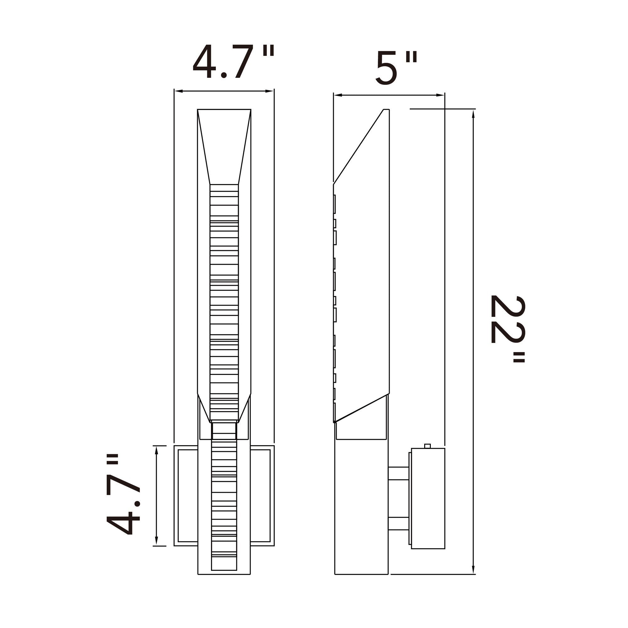 Petra Integrated LED 22in Brass Wall Light with Handcrafted Glass - CWI Lighting
