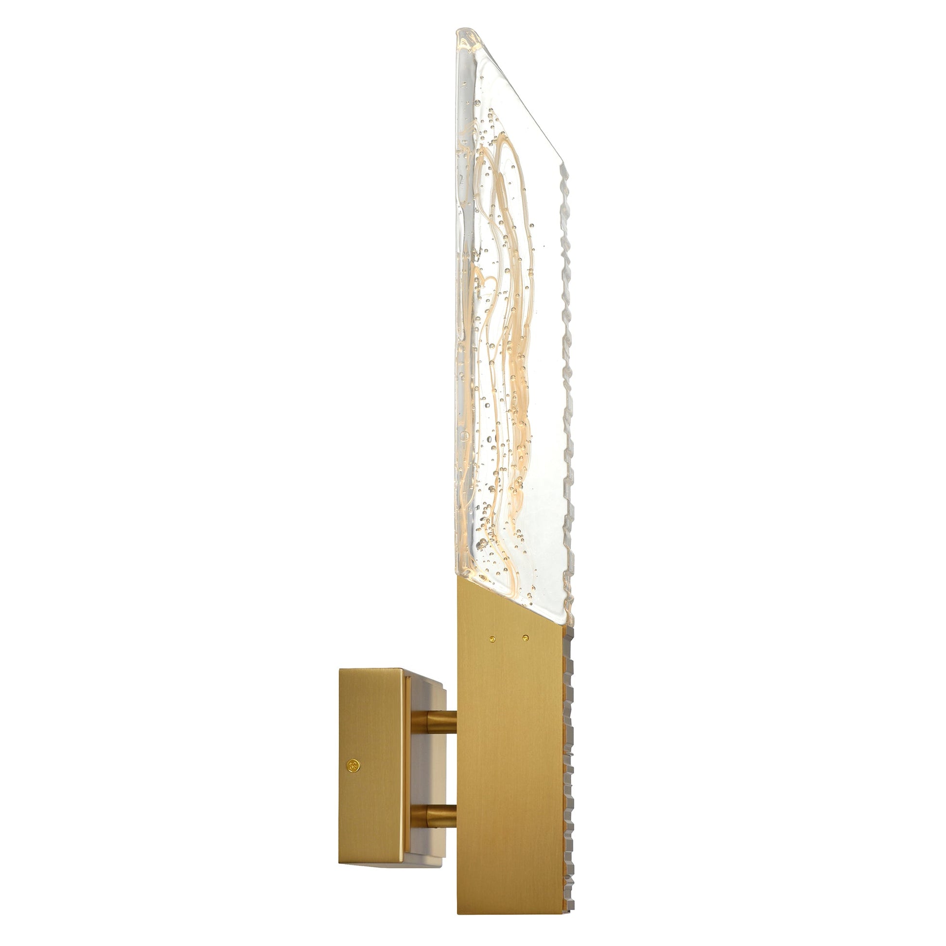 Petra Integrated LED 22in Brass Wall Light with Handcrafted Glass - CWI Lighting