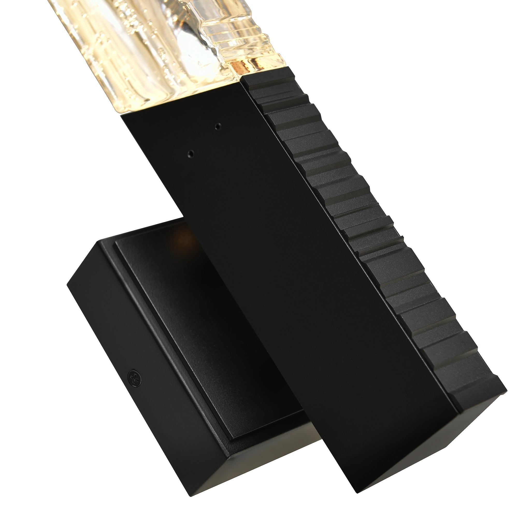 Petra Integrated LED 22in Sand Black Indoor - Outdoor Wall Light with Handcrafted Glass - CWI Lighting