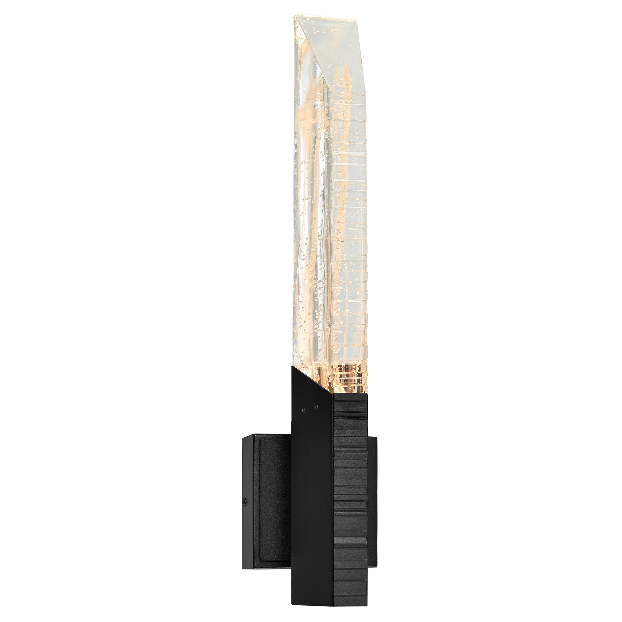 Petra Integrated LED 22in Sand Black Indoor - Outdoor Wall Light with Handcrafted Glass - CWI Lighting
