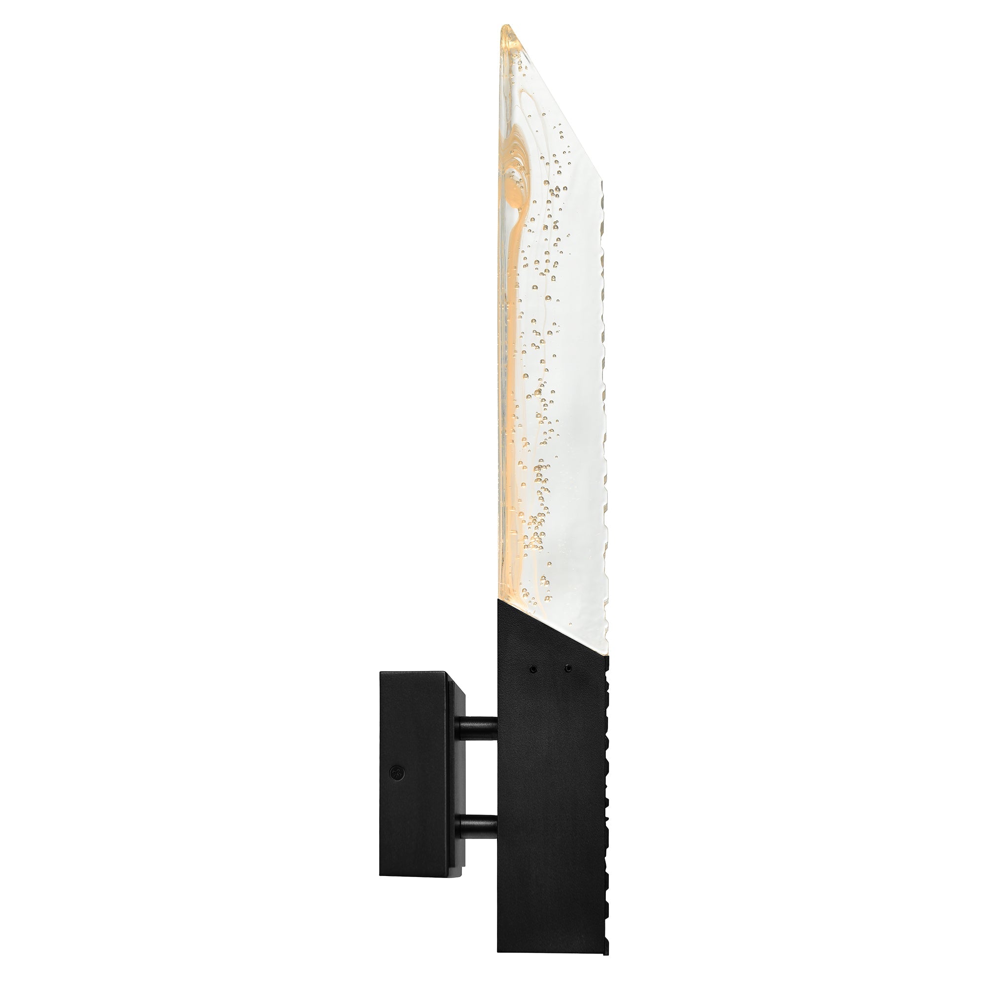 Petra Integrated LED 22in Sand Black Indoor - Outdoor Wall Light with Handcrafted Glass - CWI Lighting