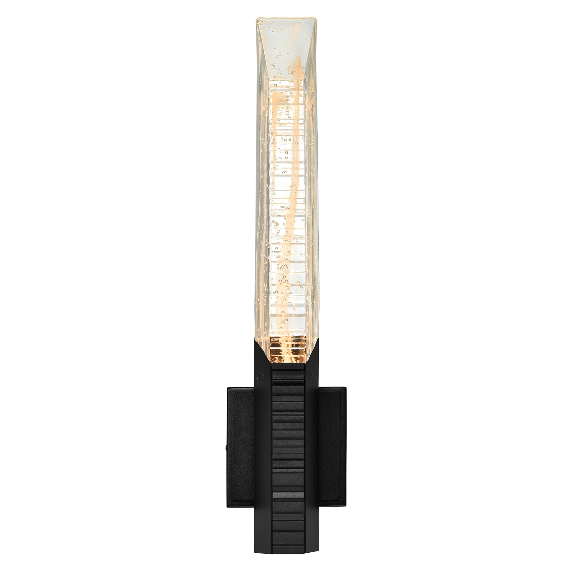 Petra Integrated LED 22in Sand Black Indoor - Outdoor Wall Light with Handcrafted Glass - CWI Lighting