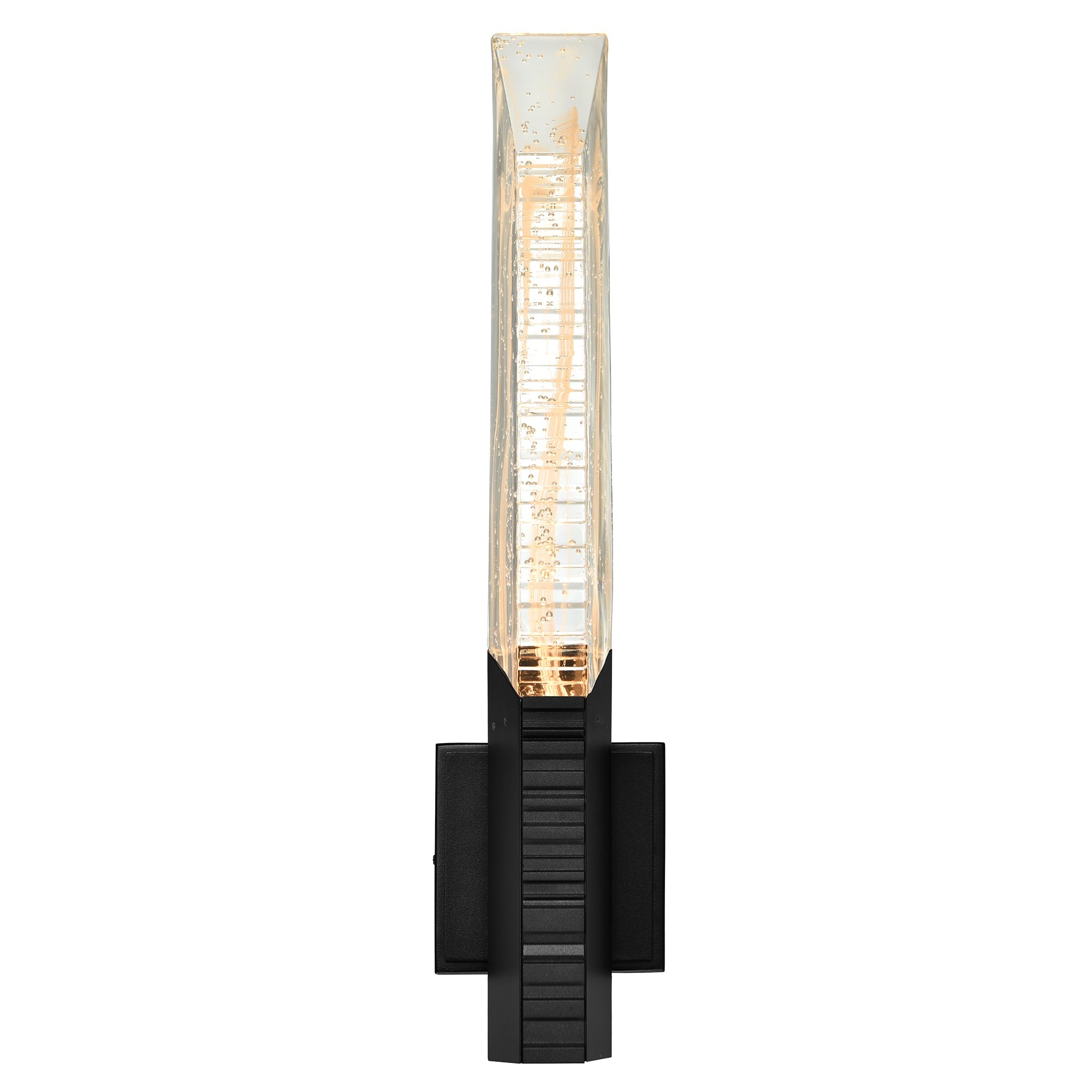 Petra Integrated LED 22in Sand Black Indoor - Outdoor Wall Light with Handcrafted Glass - CWI Lighting