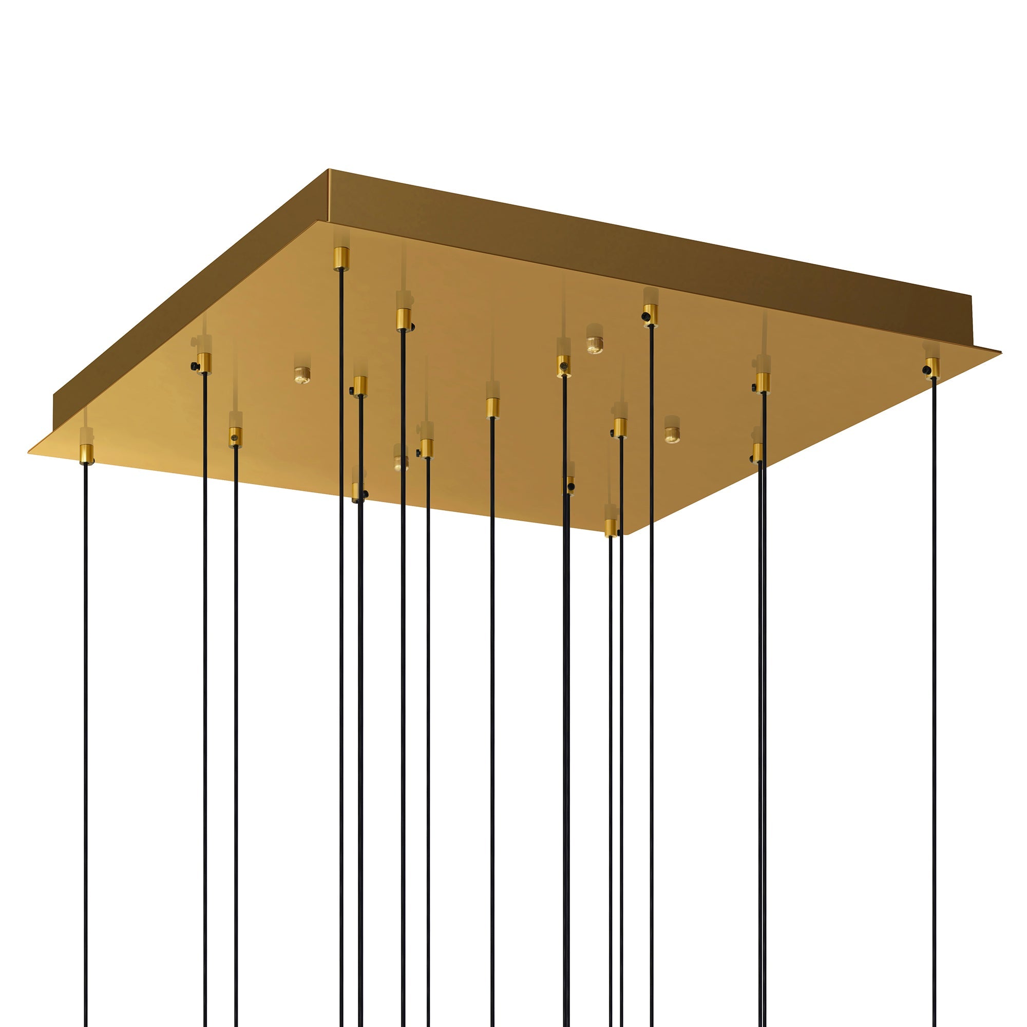 Petra Integrated LED 24in Brass Chandelier with Handcrafted Glass - CWI Lighting