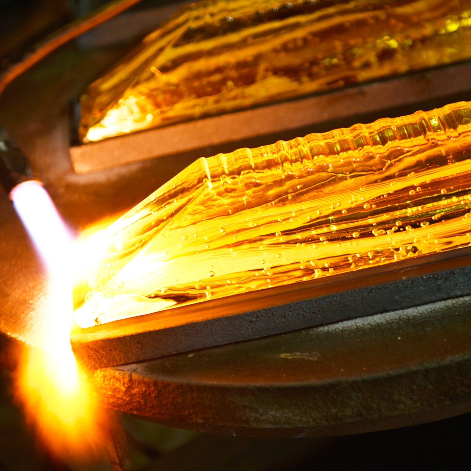 Petra Integrated LED 24in Brass Chandelier with Handcrafted Glass - CWI Lighting