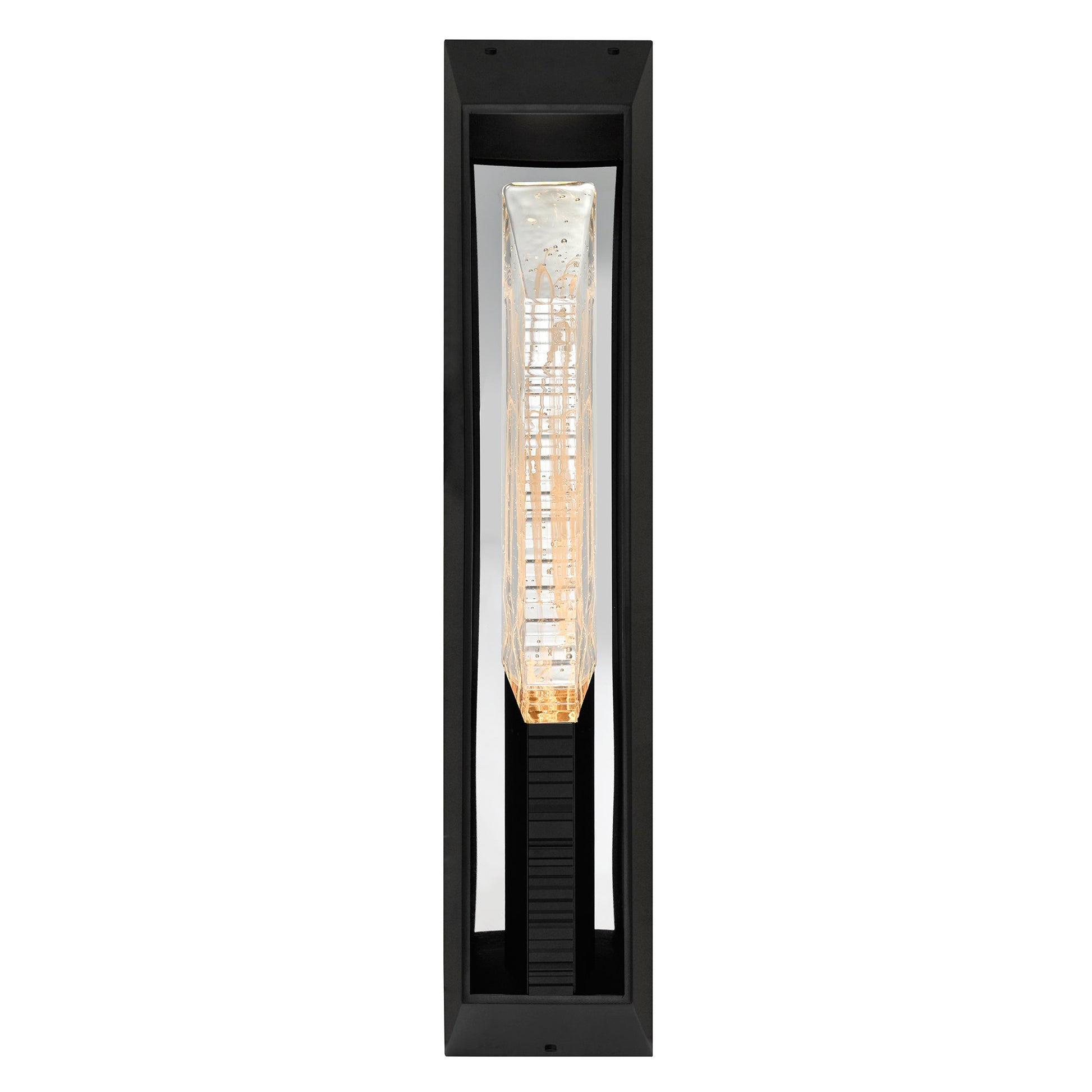 Petra Integrated LED 29in Sand Black Outdoor Wall Light with Handcrafted Glass - CWI Lighting