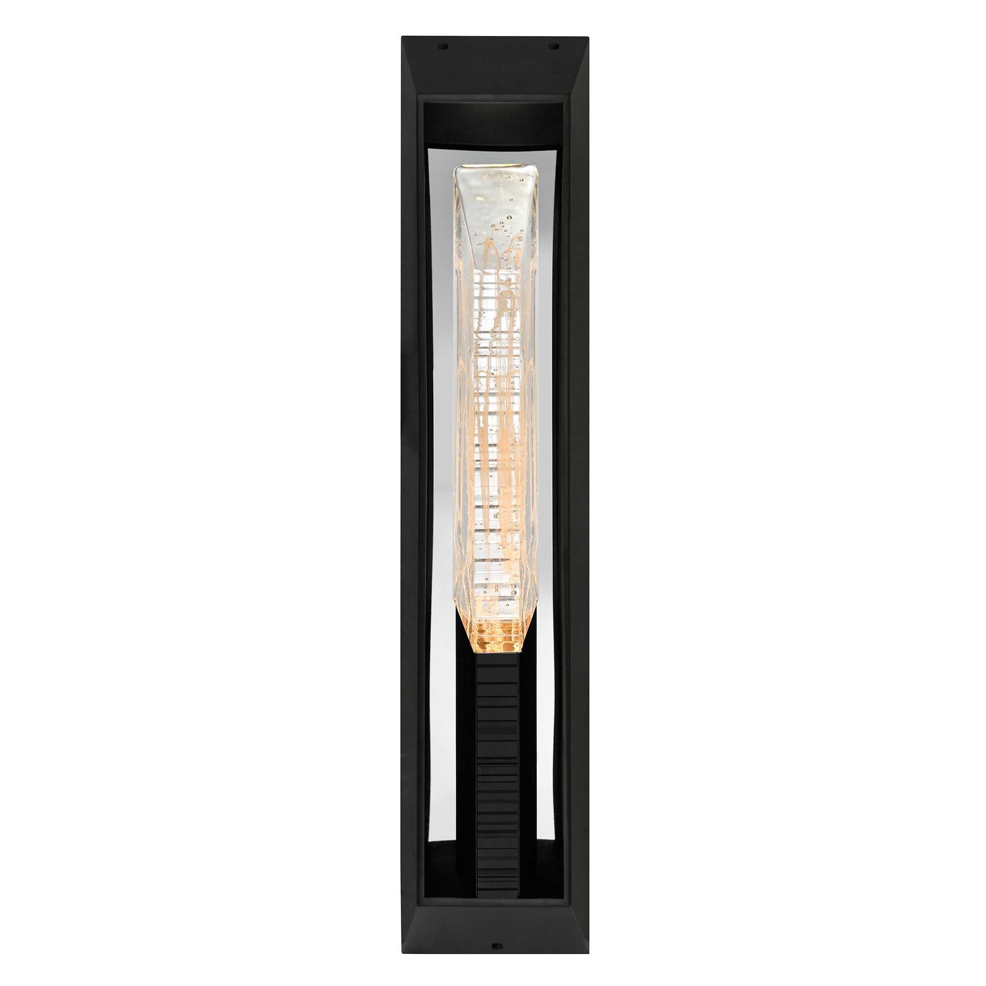 Petra Integrated LED 29in Sand Black Outdoor Wall Light with Handcrafted Glass - CWI Lighting
