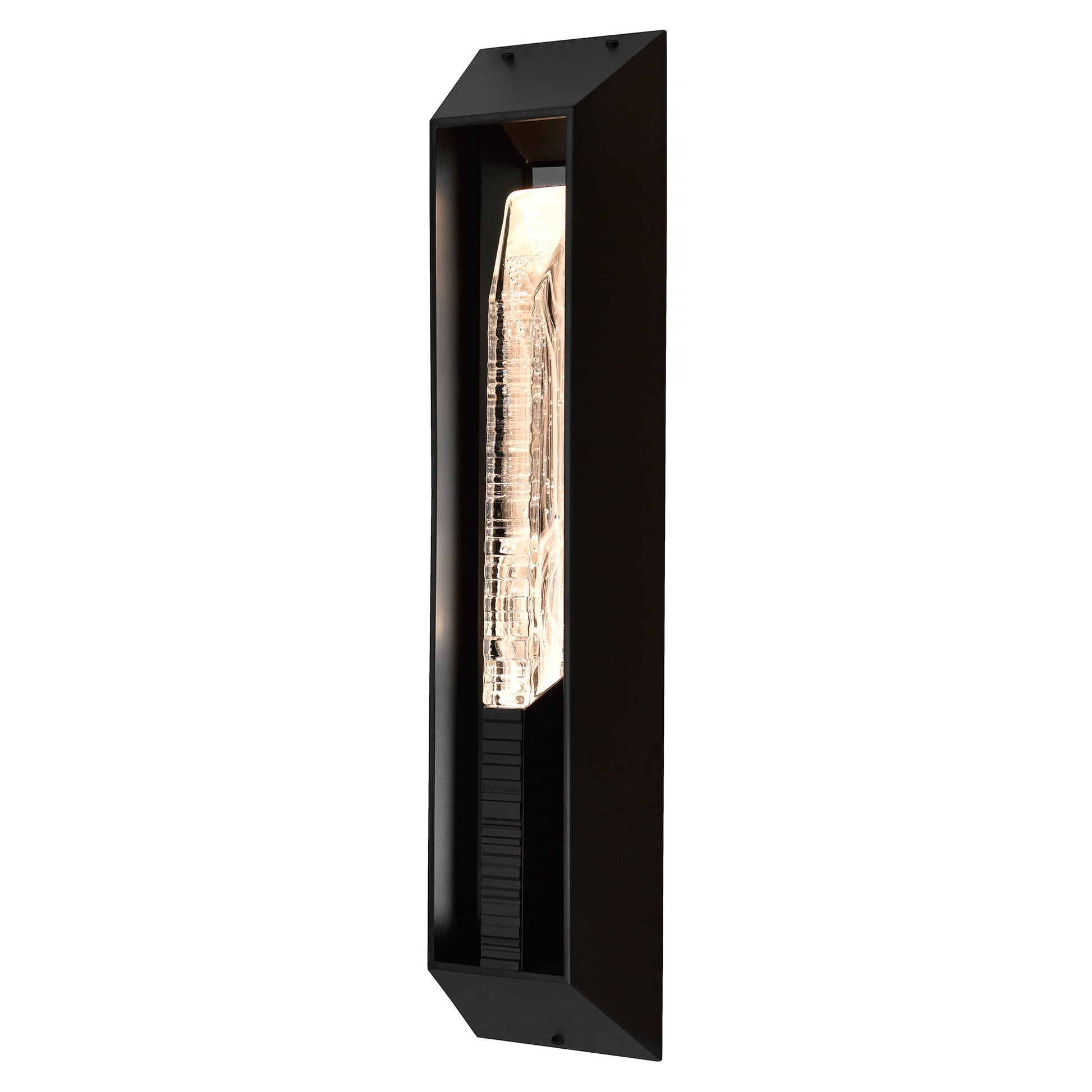 Petra Integrated LED 29in Sand Black Outdoor Wall Light with Handcrafted Glass - CWI Lighting