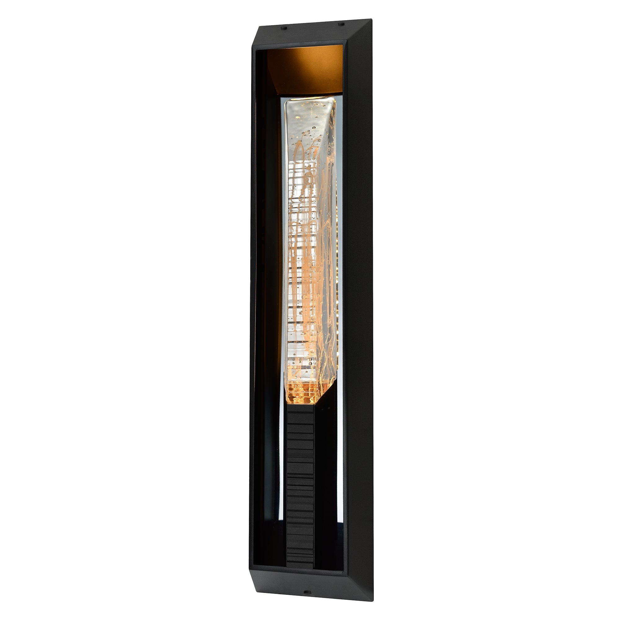 Petra Integrated LED 29in Sand Black Outdoor Wall Light with Handcrafted Glass - CWI Lighting