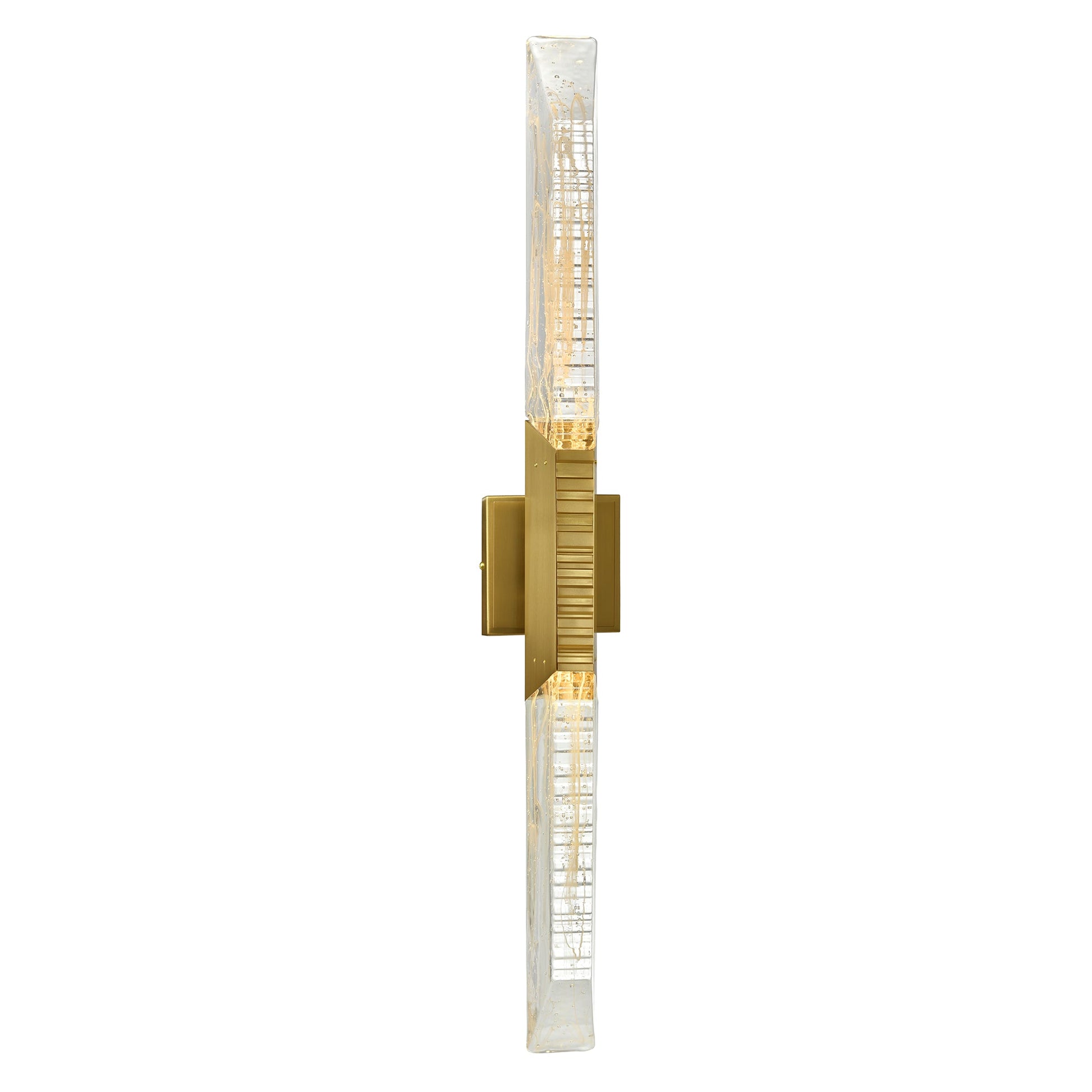 Petra Integrated LED 36in Brass Vanity Light with Handcrafted Glass - CWI Lighting