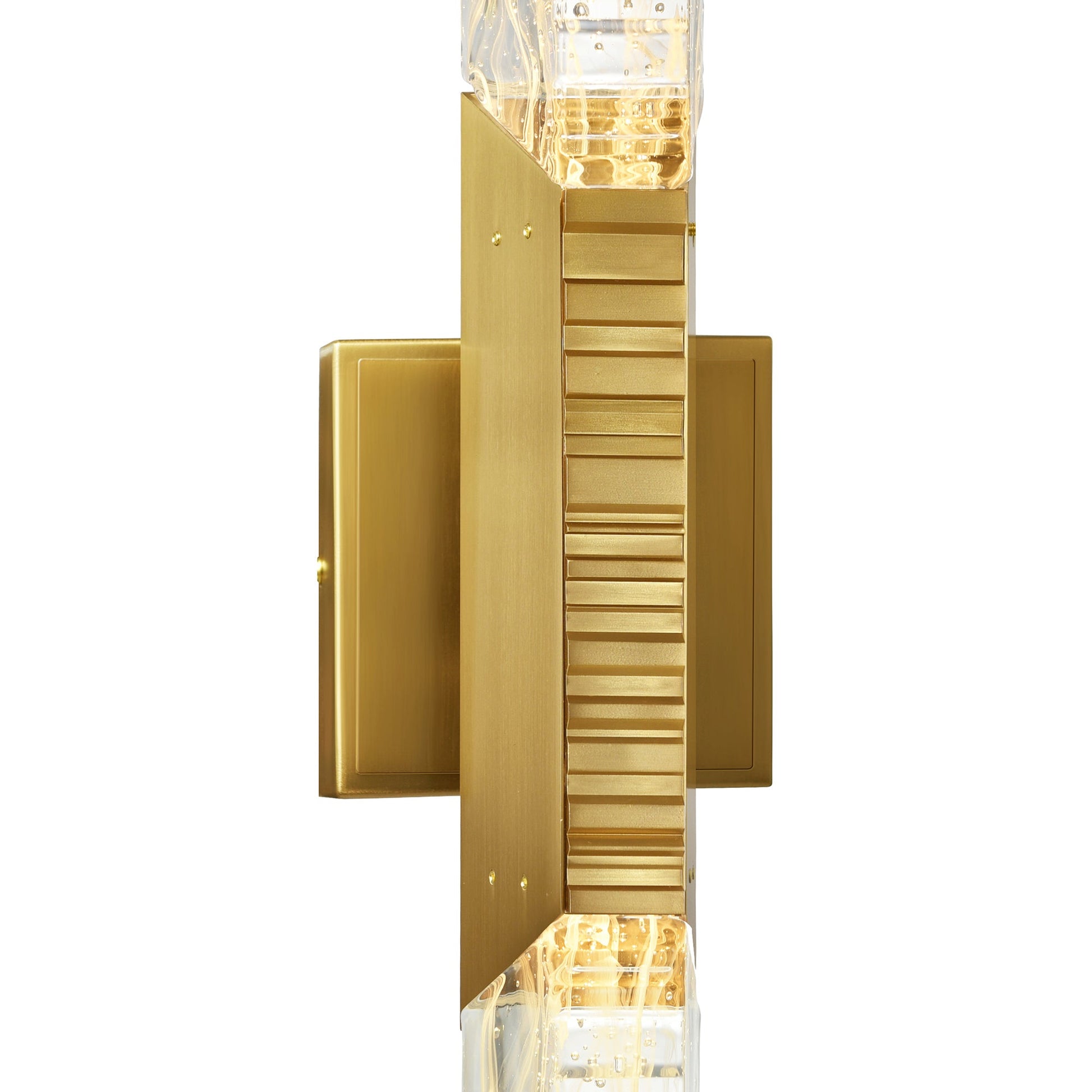 Petra Integrated LED 36in Brass Vanity Light with Handcrafted Glass - CWI Lighting