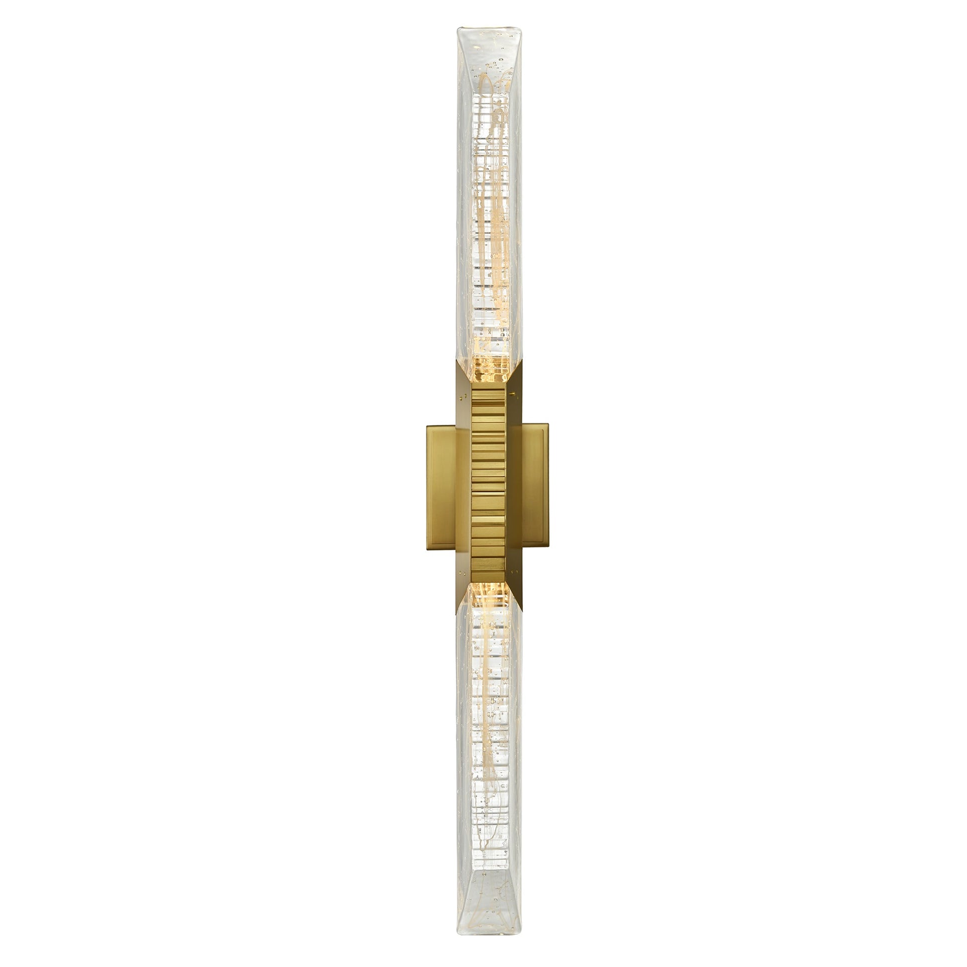 Petra Integrated LED 36in Brass Vanity Light with Handcrafted Glass - CWI Lighting