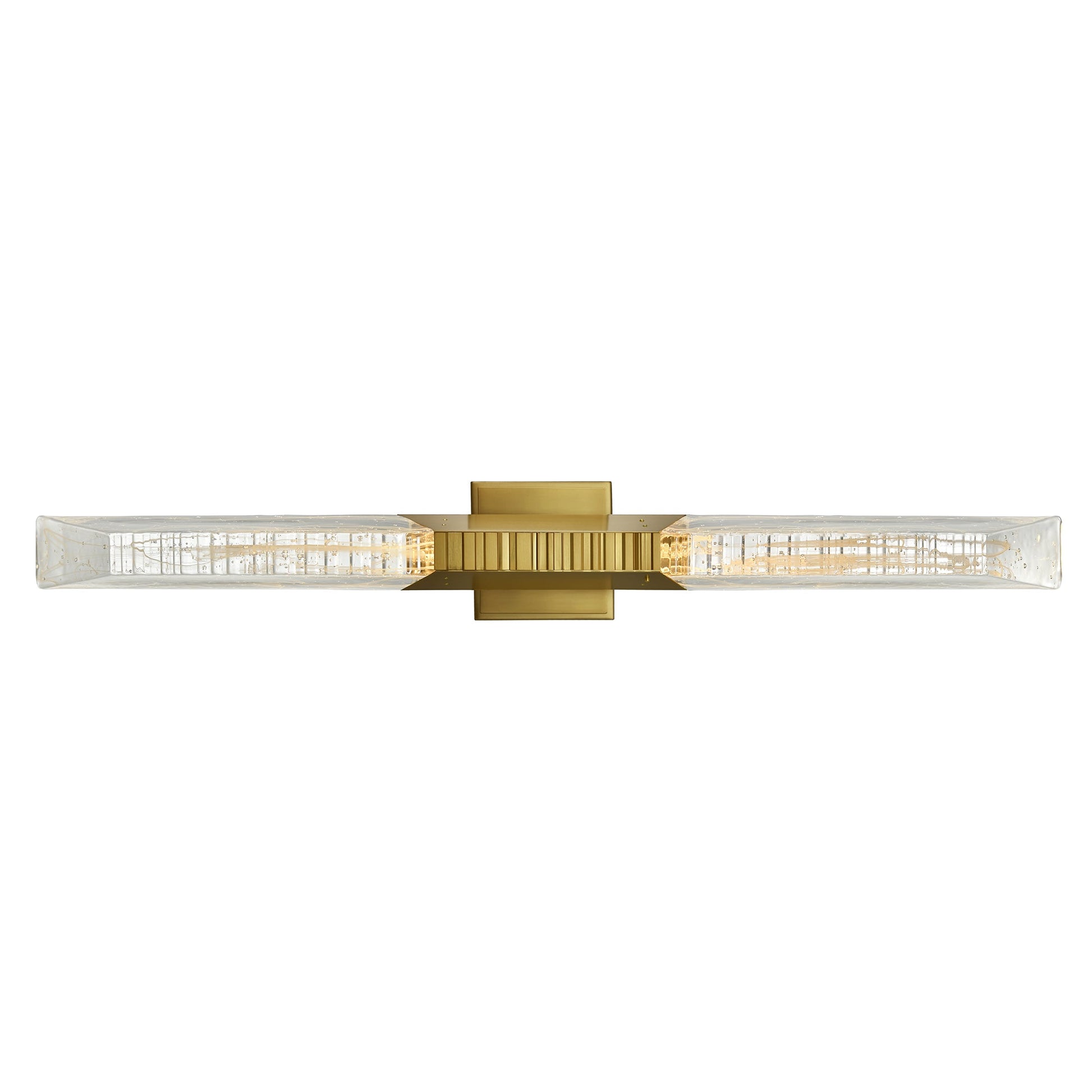 Petra Integrated LED 36in Brass Vanity Light with Handcrafted Glass - CWI Lighting