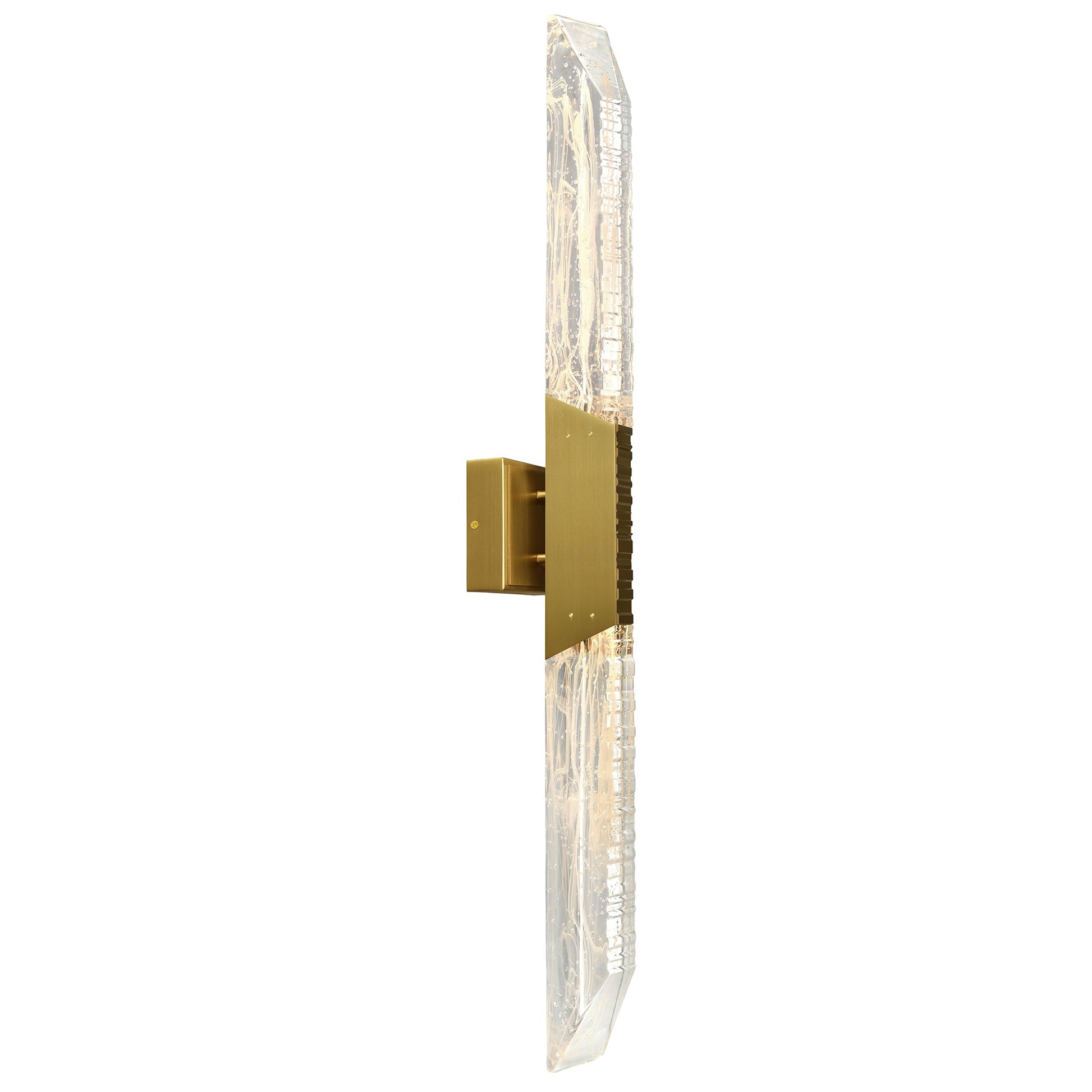 Petra Integrated LED 36in Brass Vanity Light with Handcrafted Glass - CWI Lighting