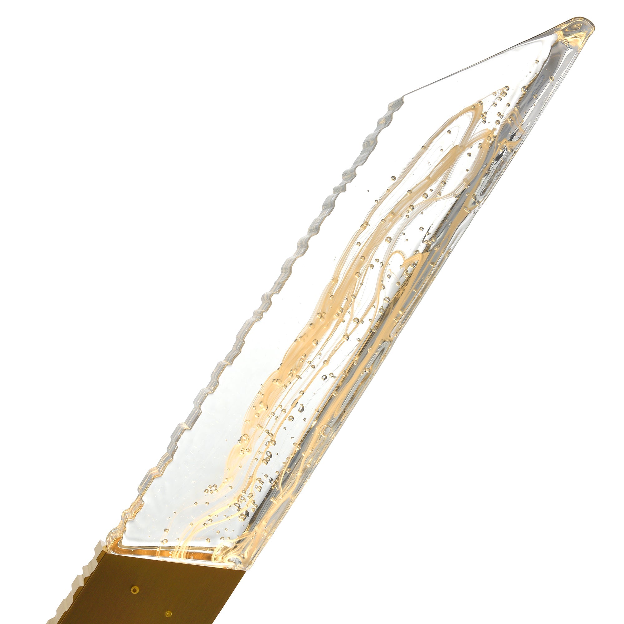 Petra Integrated LED 36in Brass Vanity Light with Handcrafted Glass - CWI Lighting
