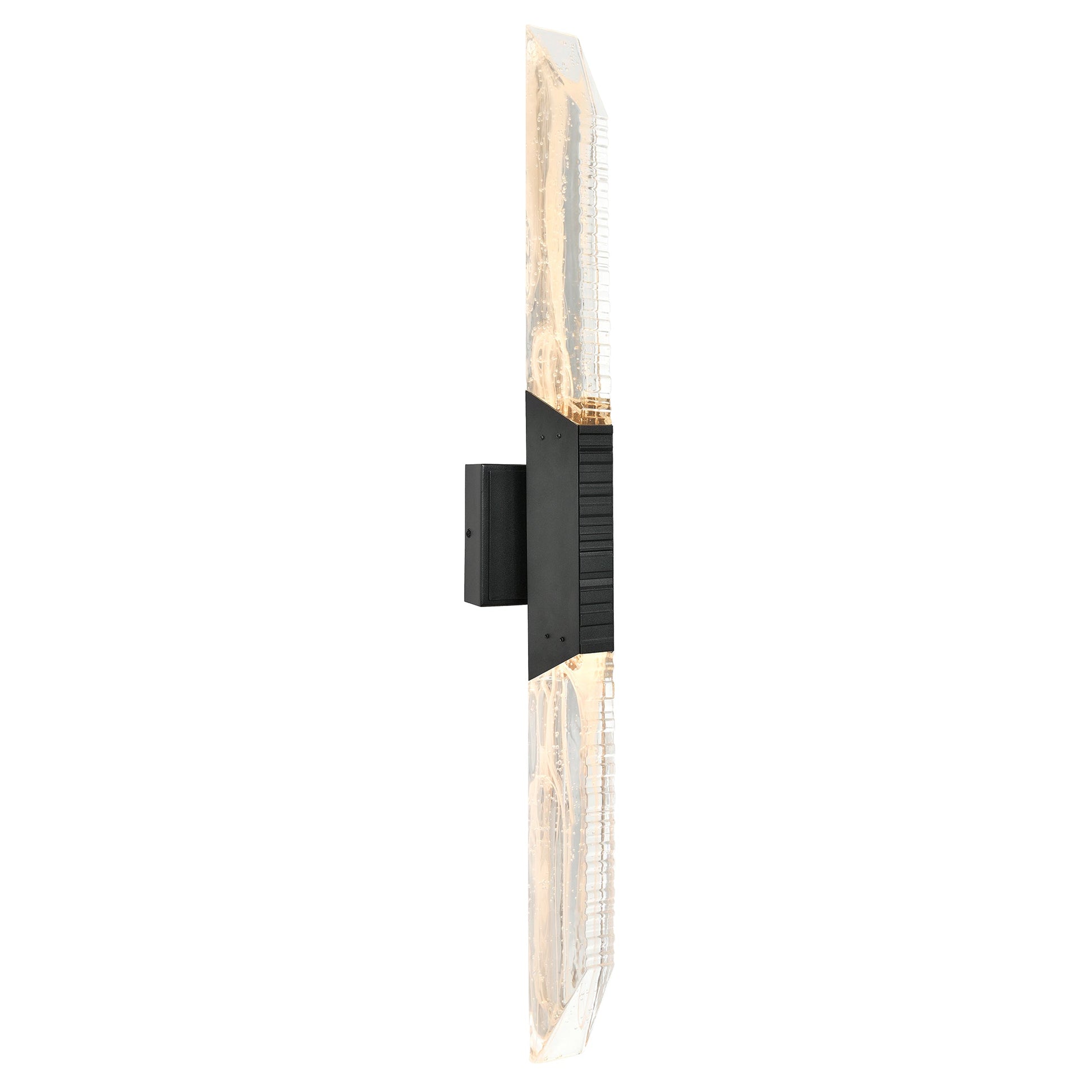 Petra Integrated LED 36in Sand Black Indoor - Outdoor Wall Light with Handcrafted Glass - CWI Lighting